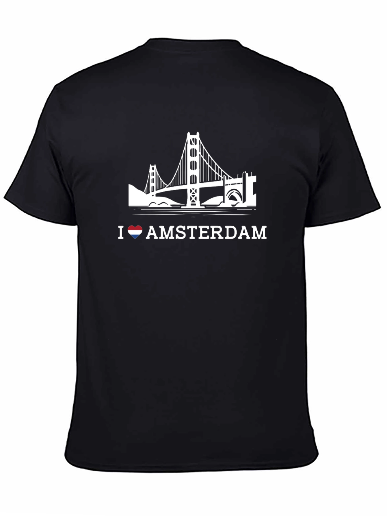 I Love Amsterdam Black Graphic Tee