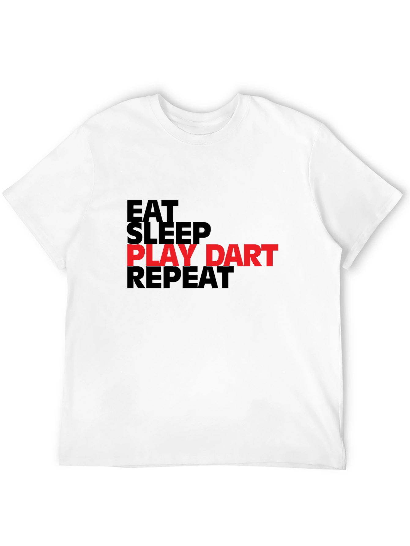 Eat Sleep Play Dart Repeat Black T-Shirt