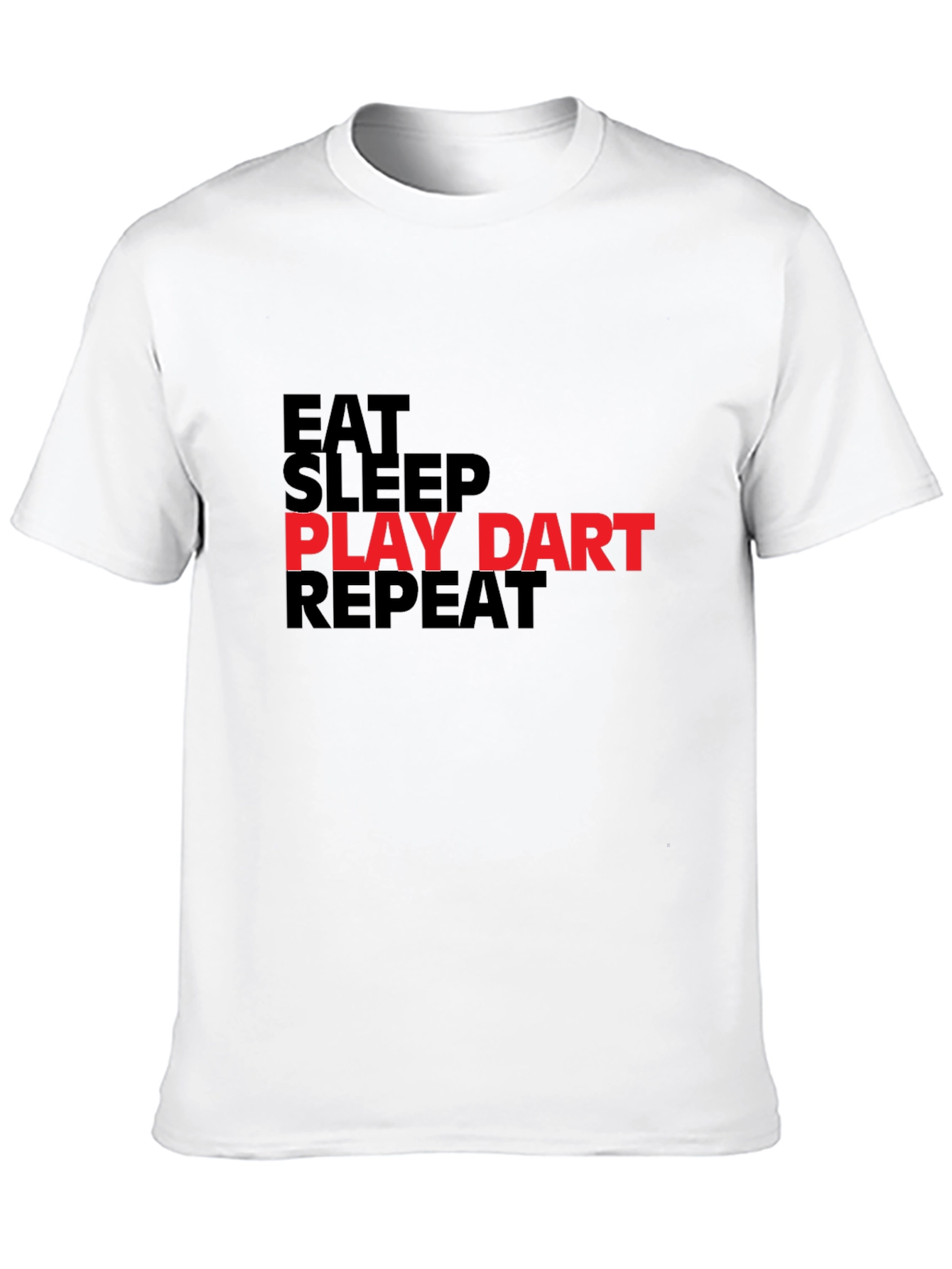 Eat Sleep Play Dart Repeat Black T-Shirt