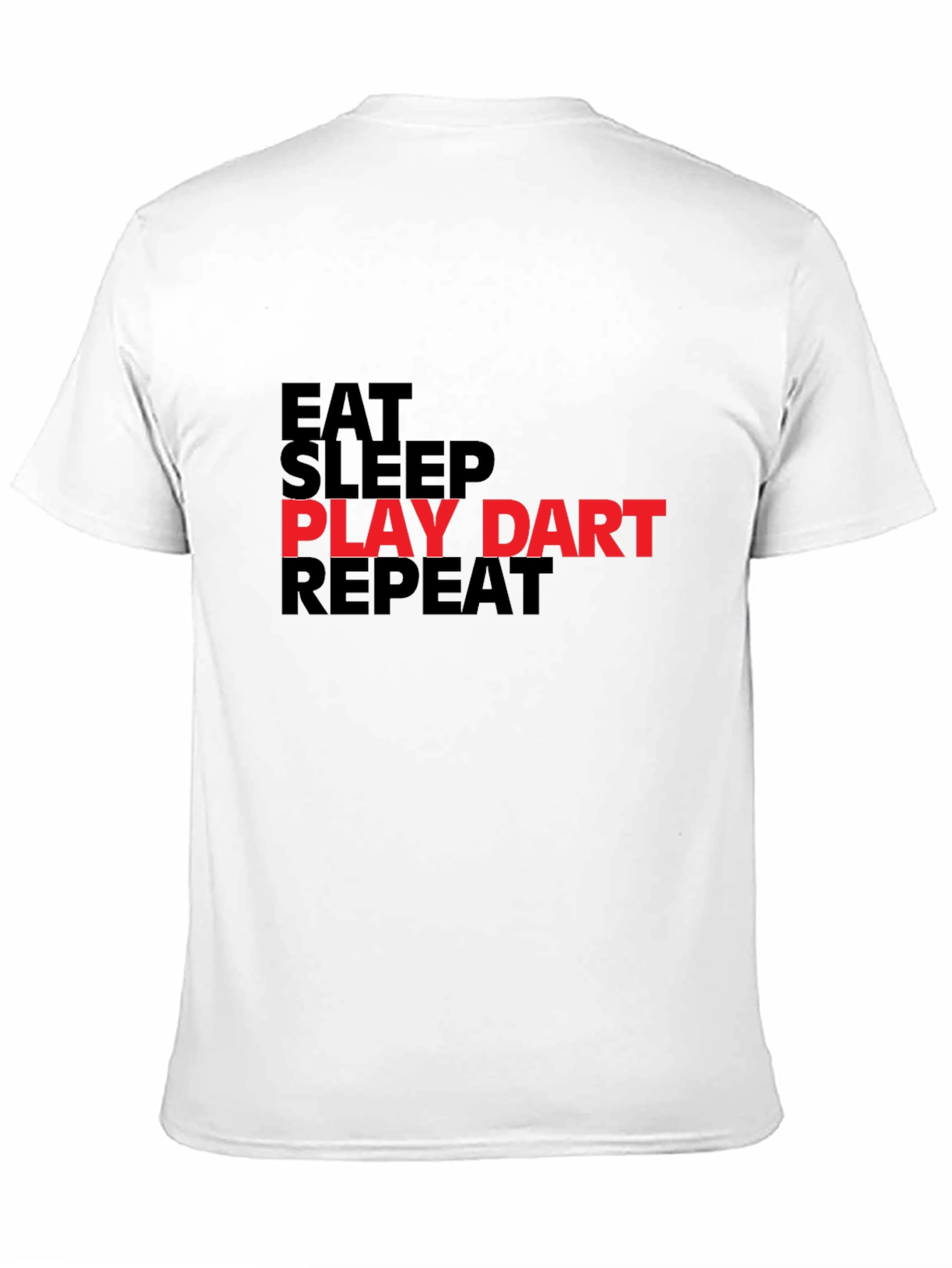 Eat Sleep Play Dart Repeat Black T-Shirt