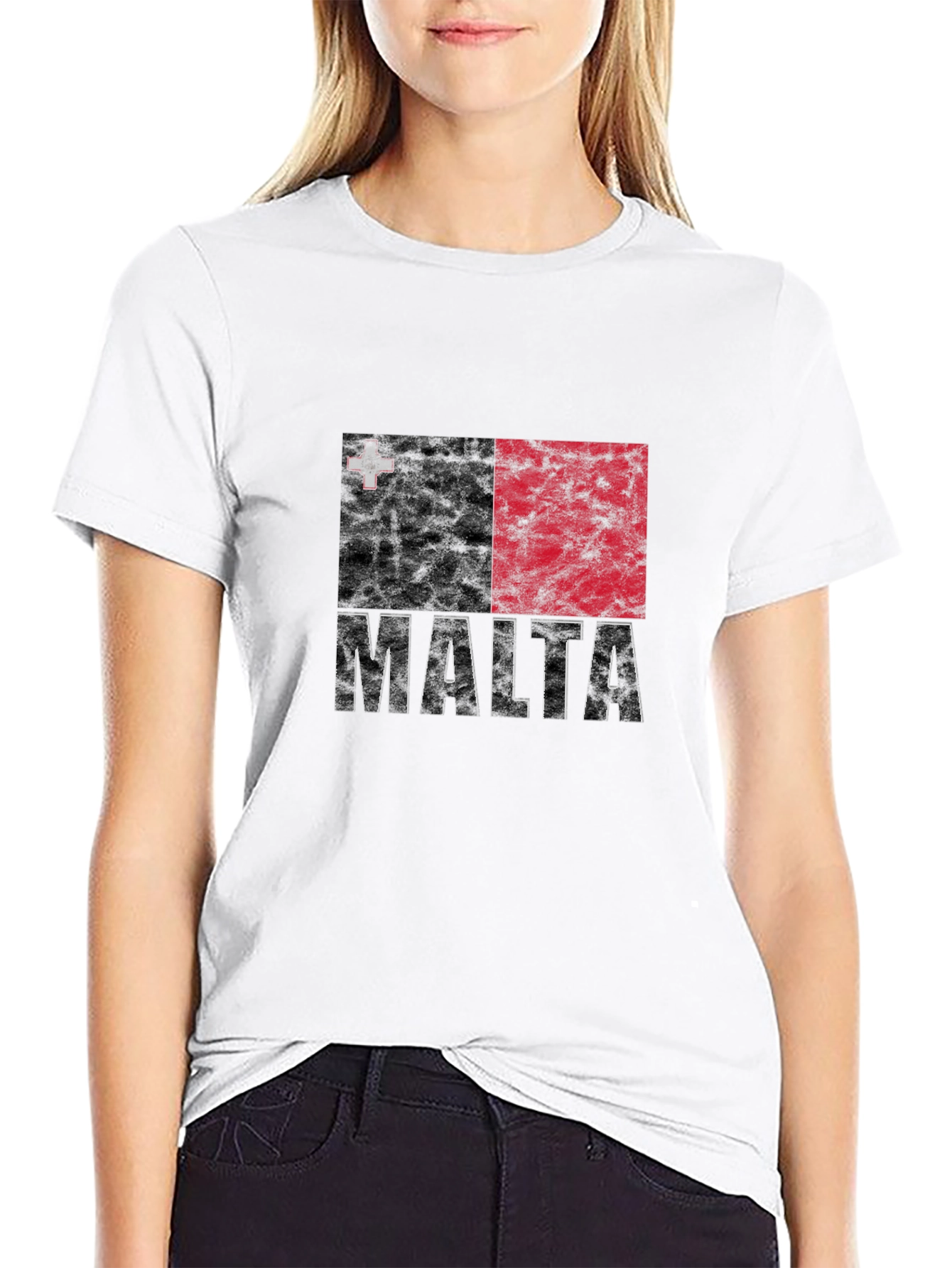 Malta Flag Grunge Graphic Tee