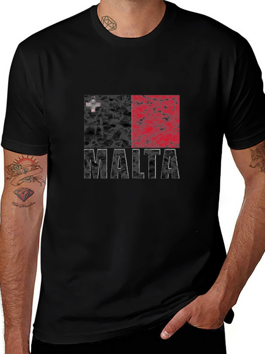 Malta Flag Grunge Graphic Tee