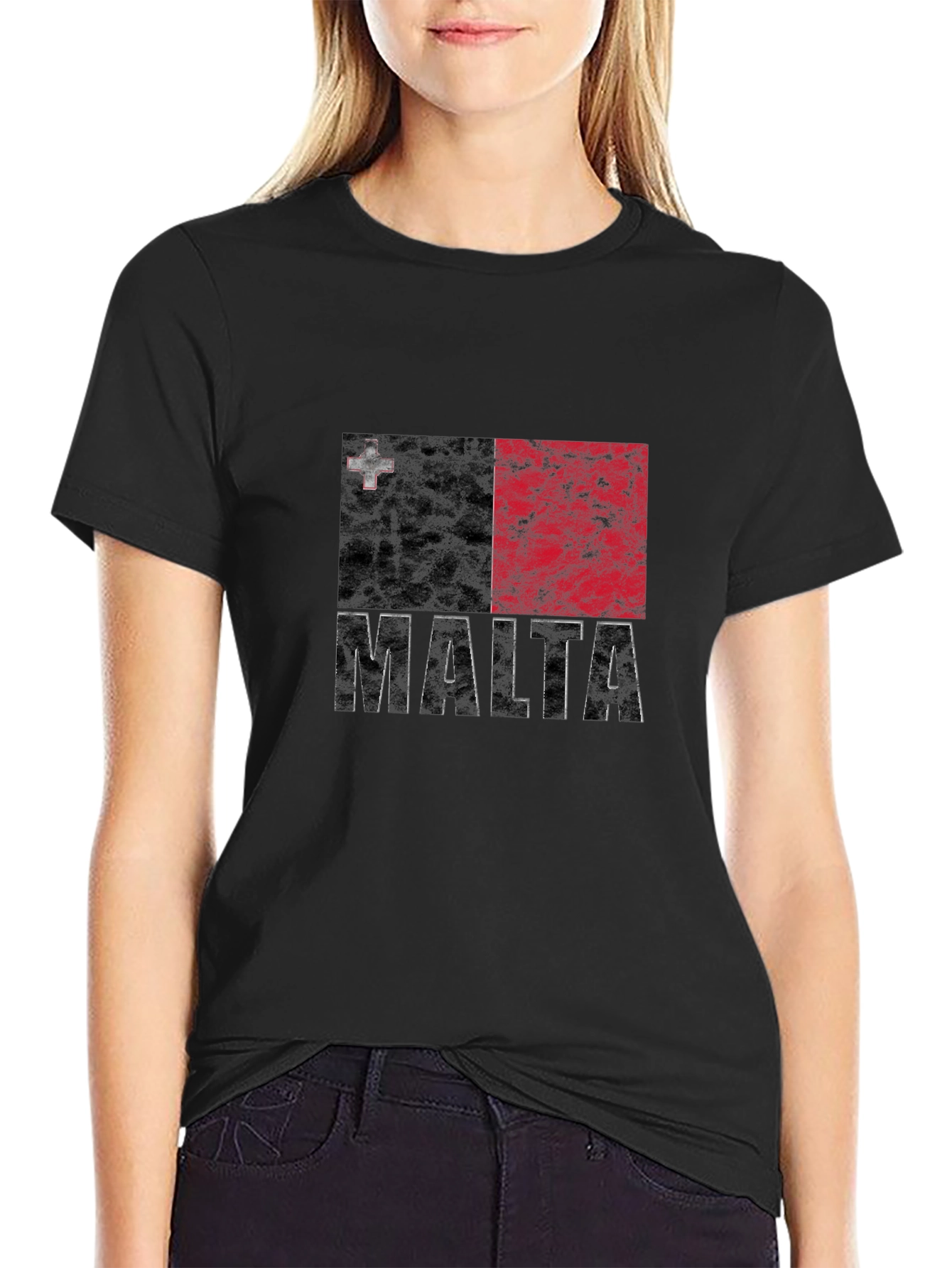 Malta Flag Grunge Graphic Tee