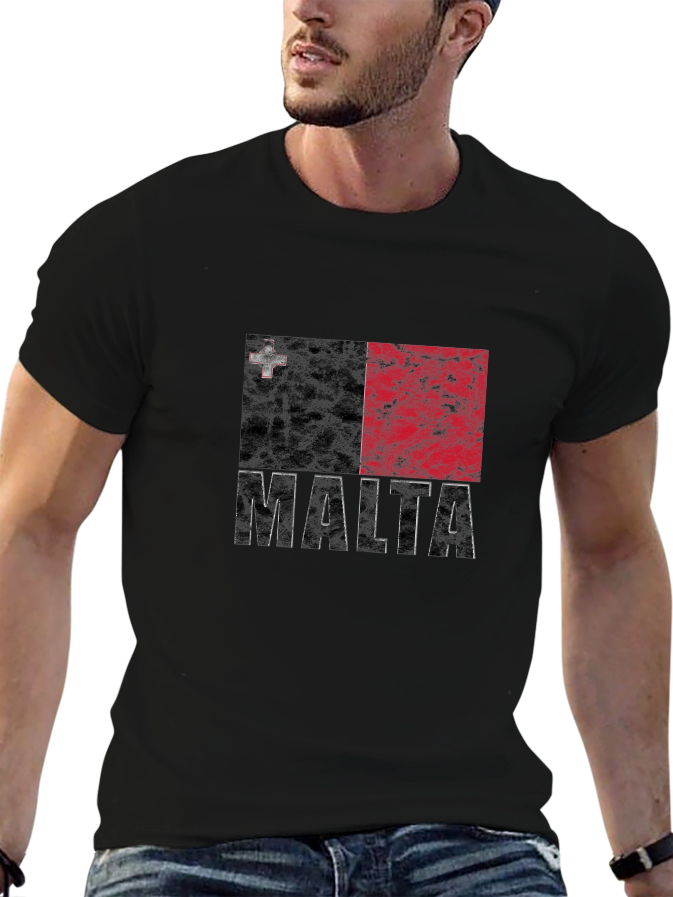 Malta Flag Grunge Graphic Tee