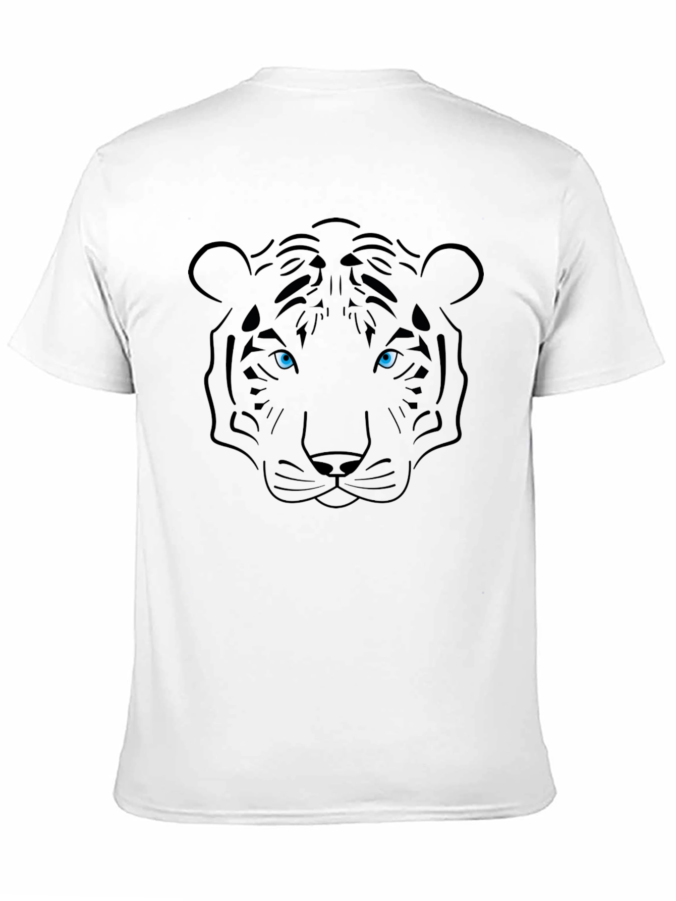 Black Tiger Graphic Print Crew Neck T-Shirt