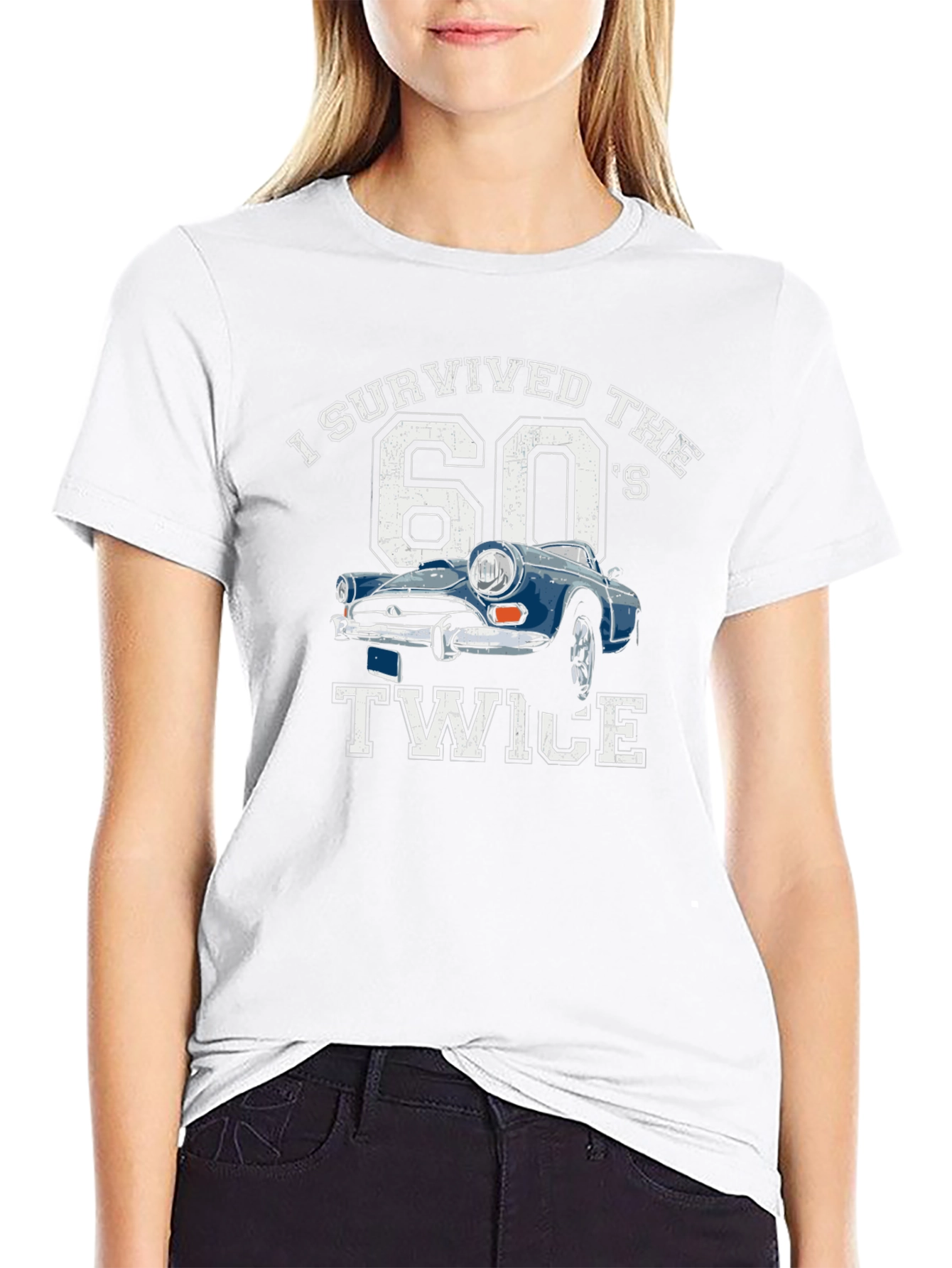 I Survived the 60s Twice T-Shirt Car Graphic Tee