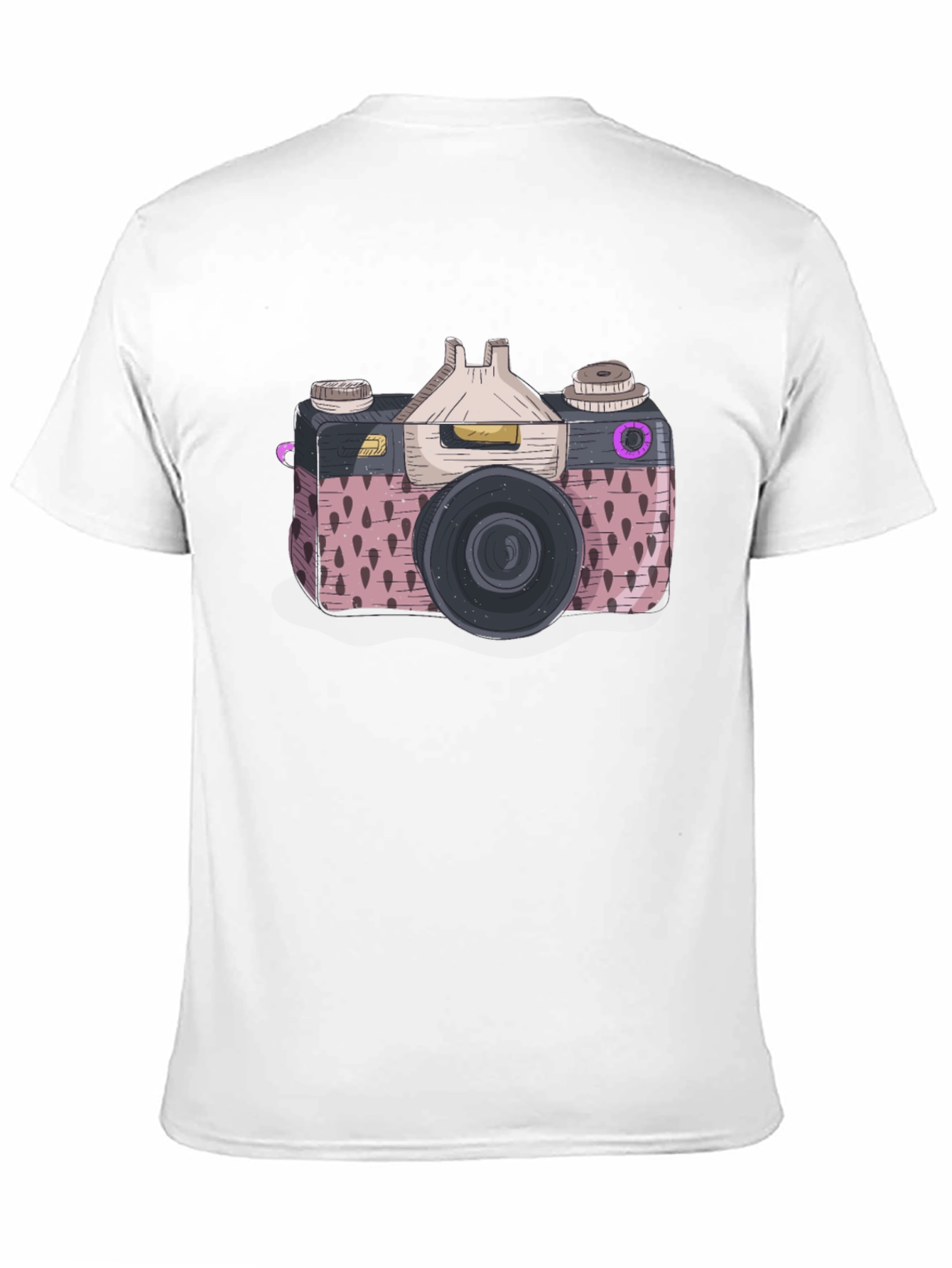 Retro Camera Graphic Tee - Stylish Mens Black T-Shirt