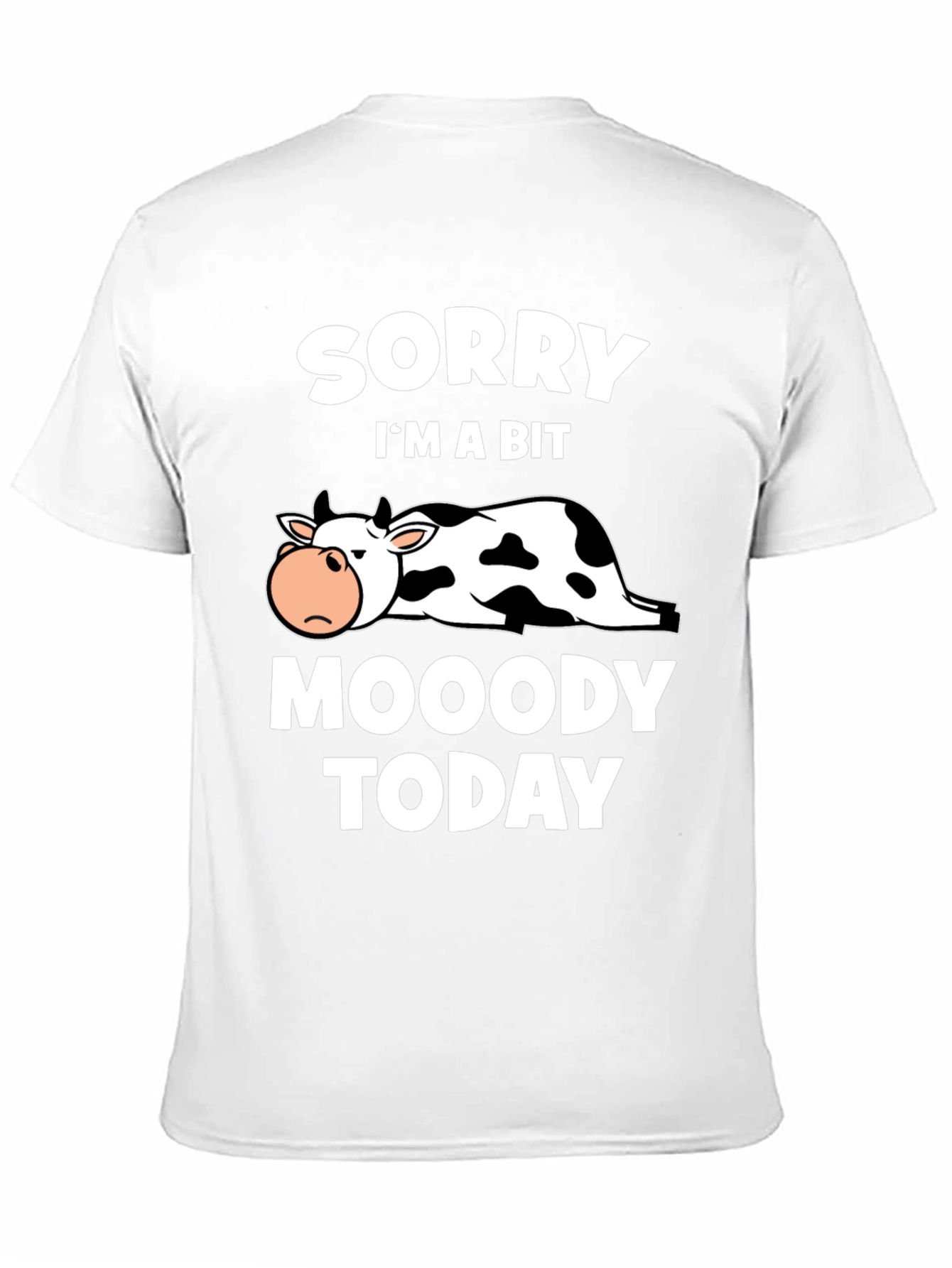 Moody Cow Graphic T-Shirt - Funny Animal Tee