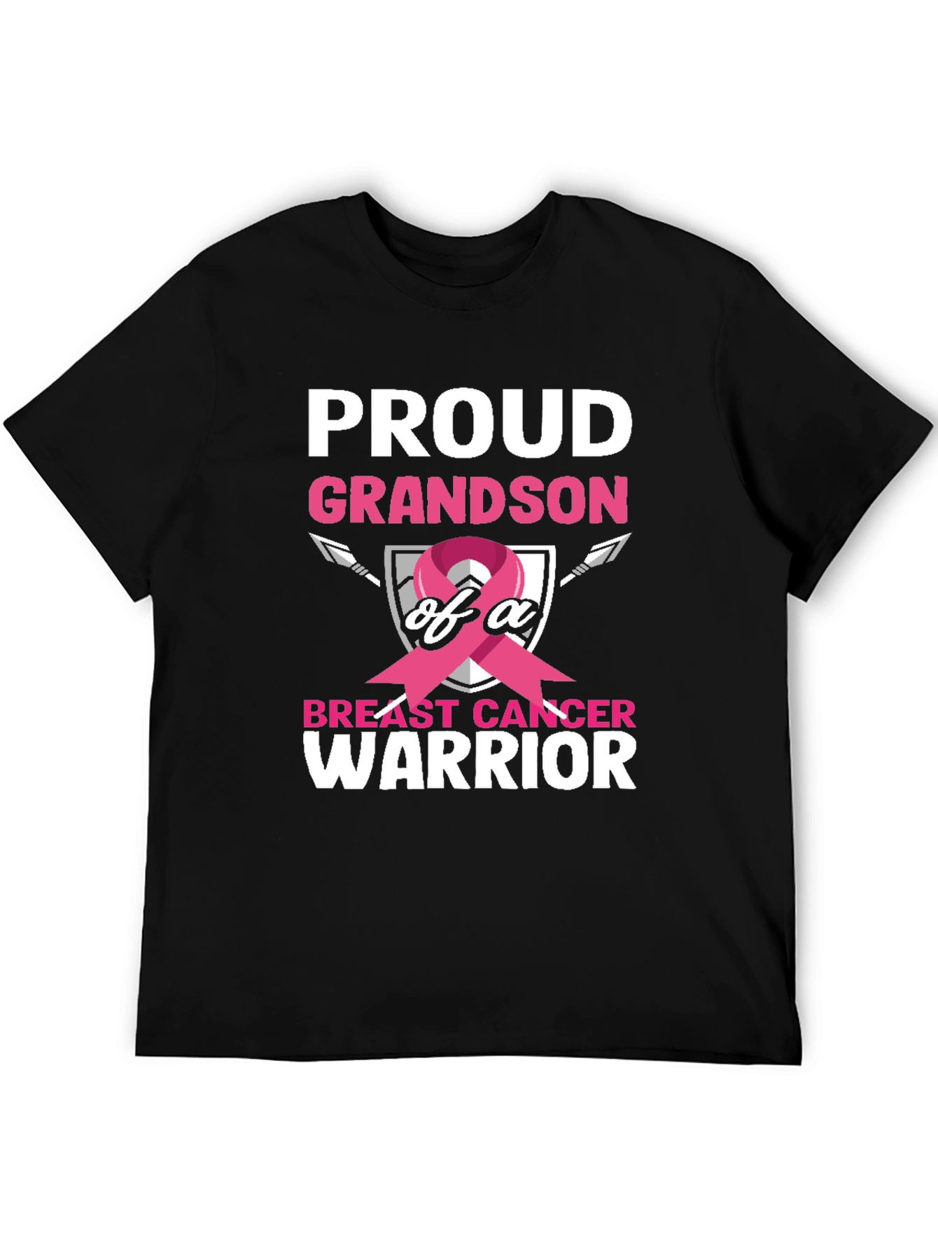 Proud Grandson Breast Cancer Warrior T-Shirt