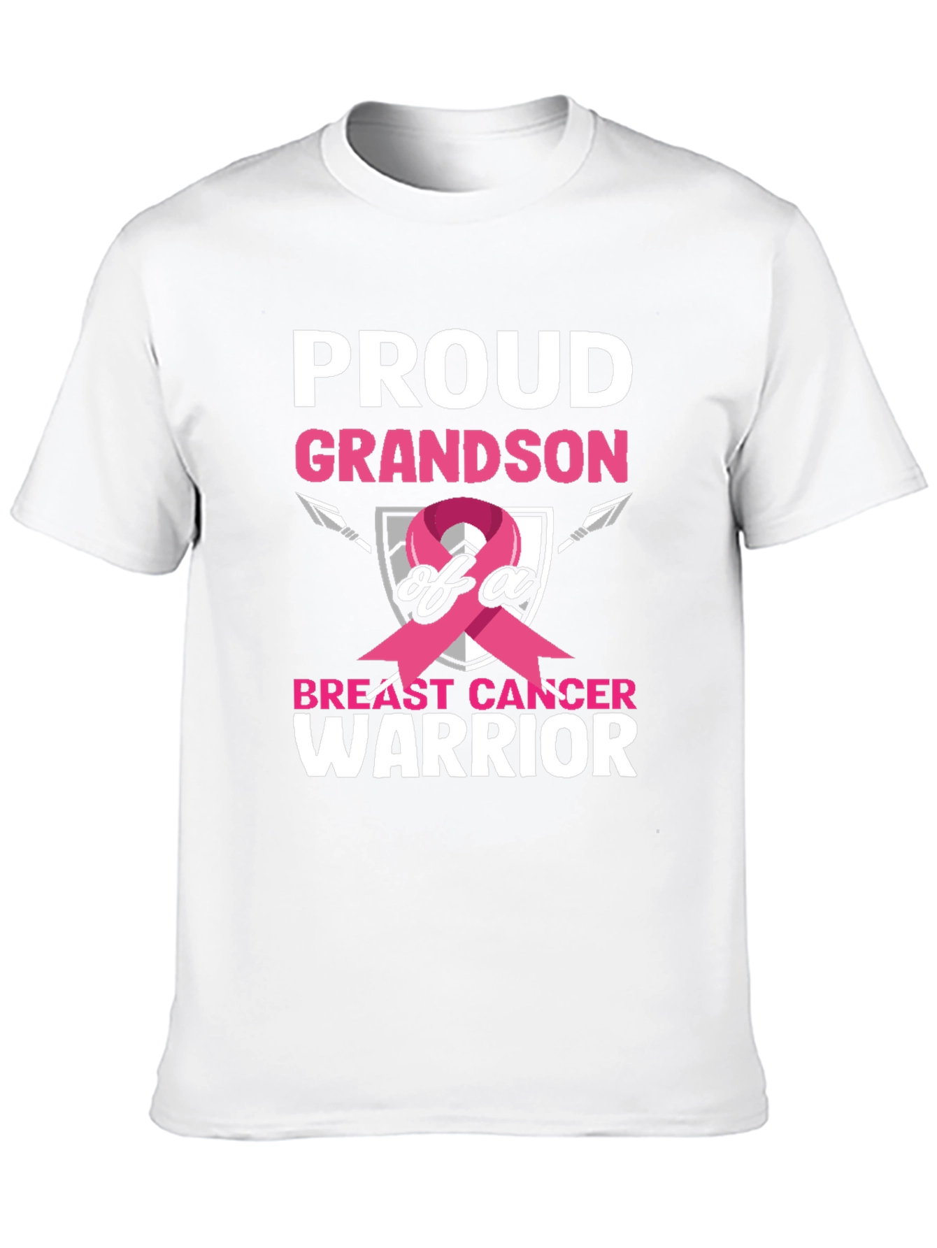 Proud Grandson Breast Cancer Warrior T-Shirt