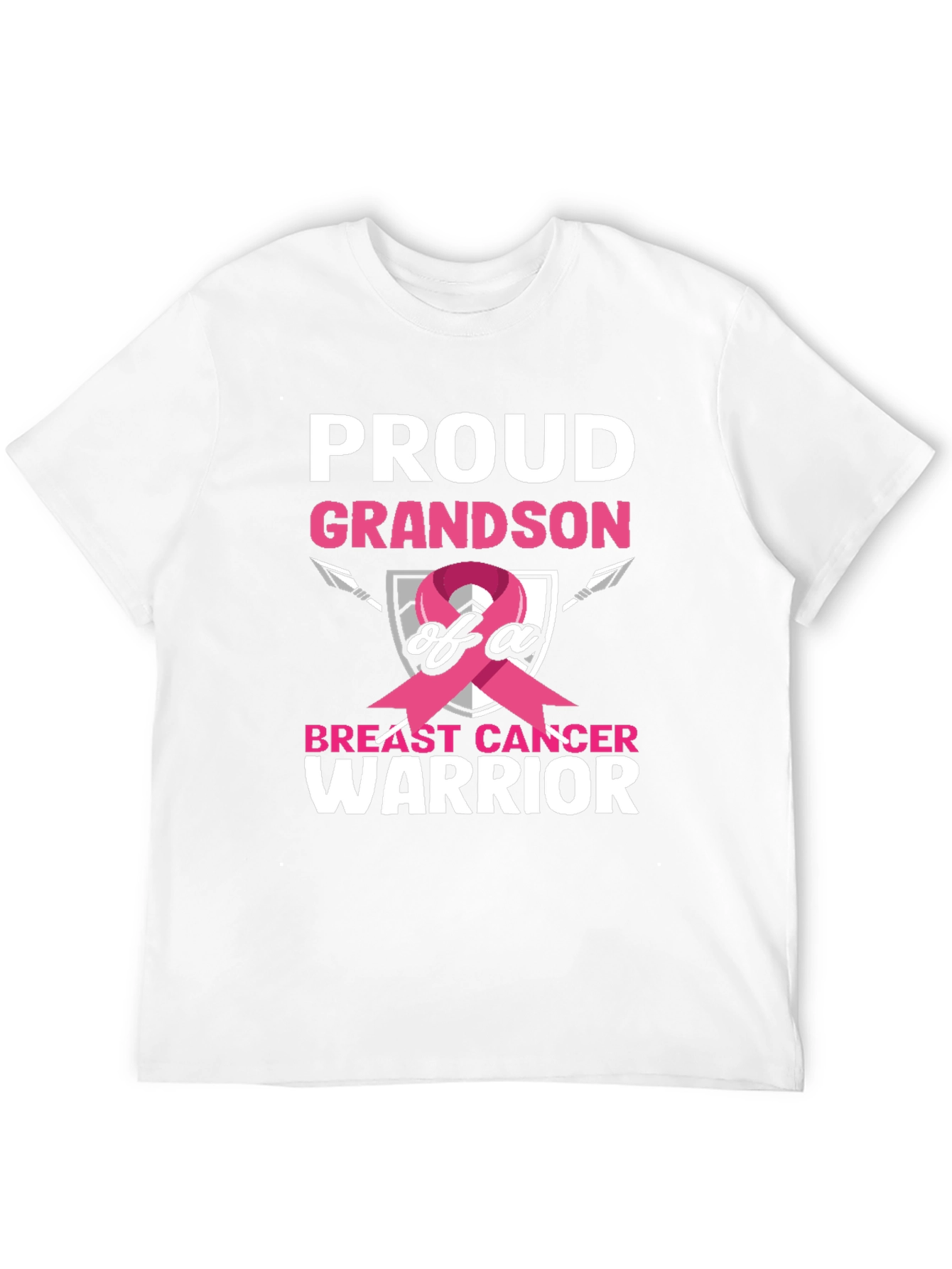 Proud Grandson Breast Cancer Warrior T-Shirt