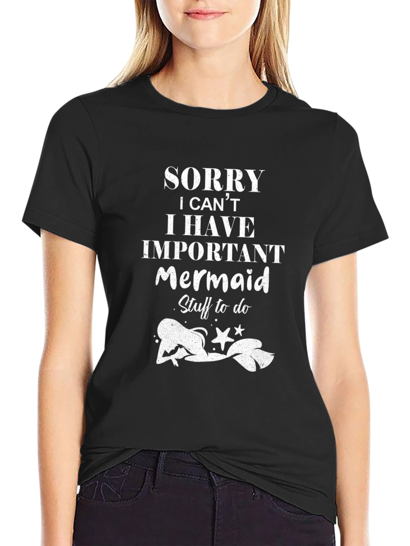Mermaid Graphic Tee - Important Mermaid Stuff