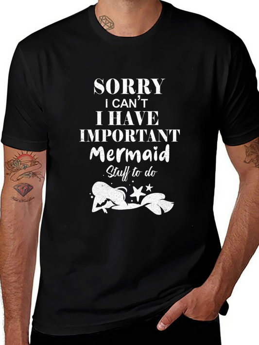 Mermaid Graphic Tee - Important Mermaid Stuff