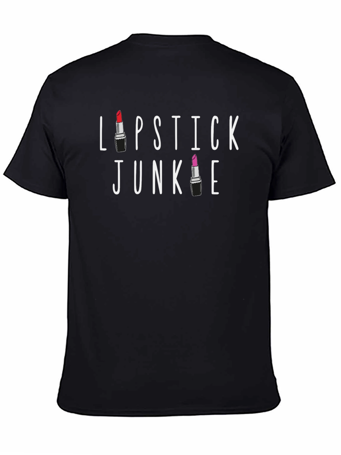 Lipstick Junkie Black Graphic Tee