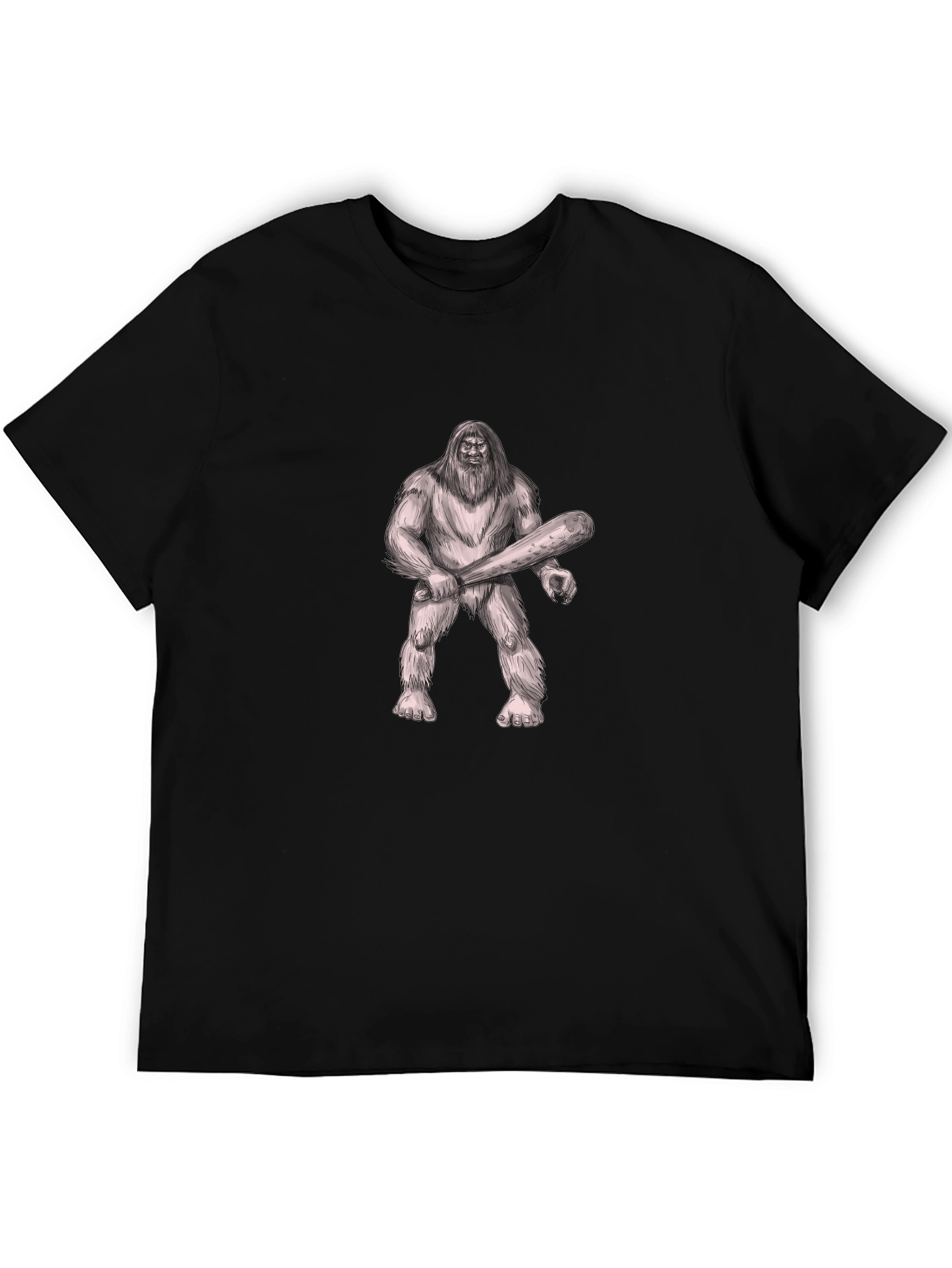 Bigfoot Graphic Tee - Black Crew Neck T-Shirt