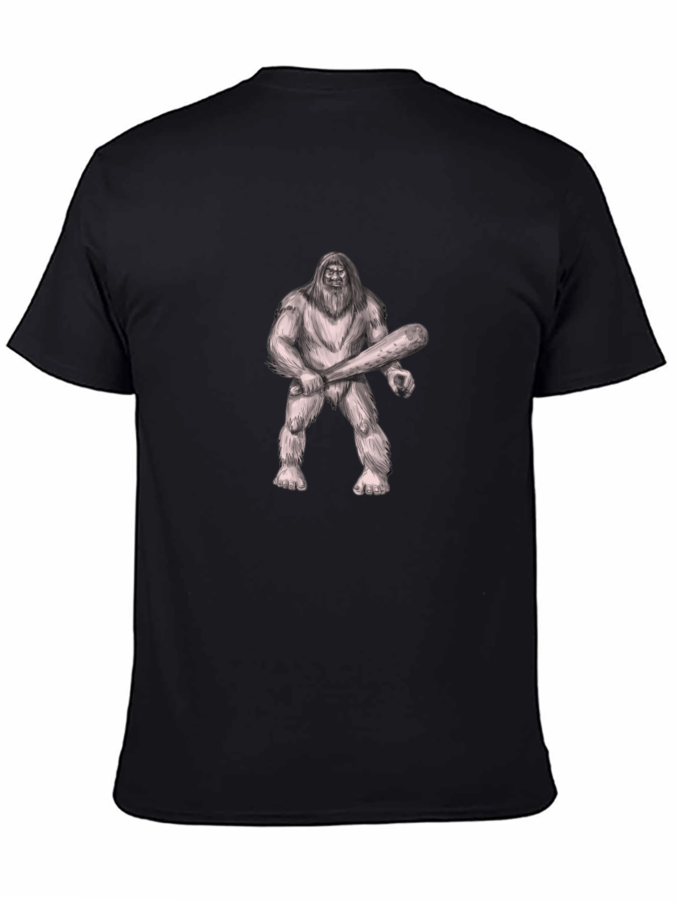 Bigfoot Graphic Tee - Black Crew Neck T-Shirt