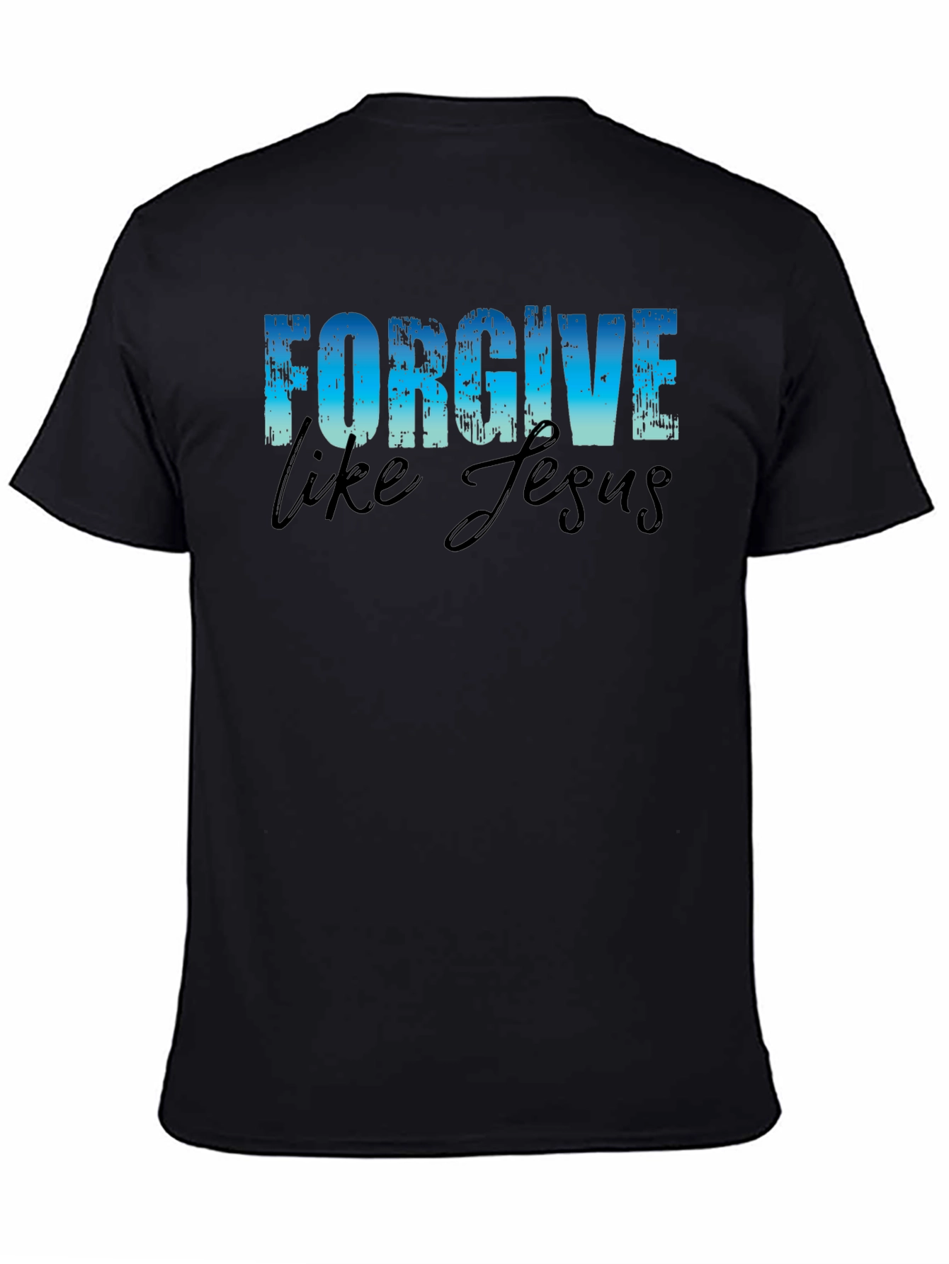 Forgive Like Jesus Black Graphic T-Shirt