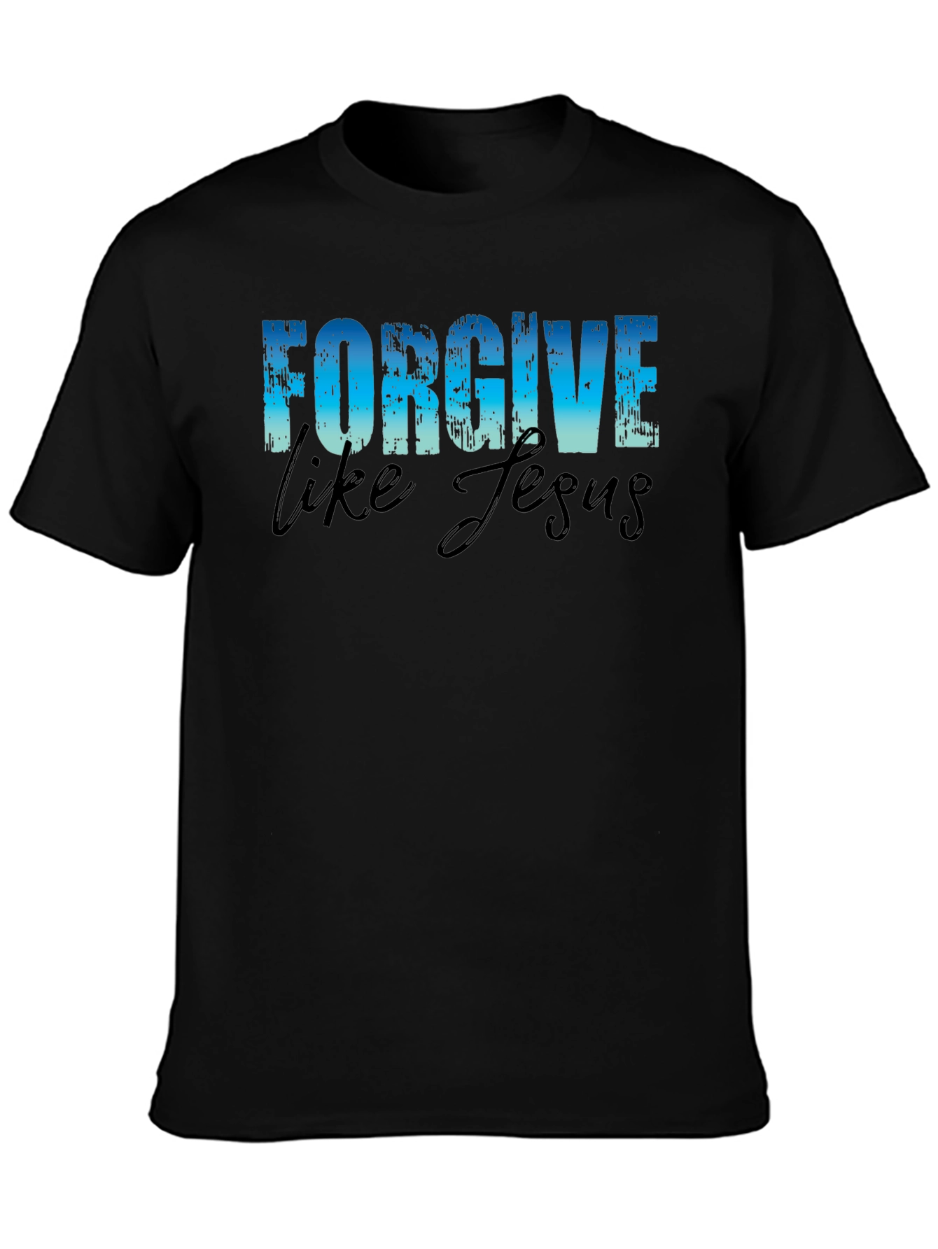 Forgive Like Jesus Black Graphic T-Shirt