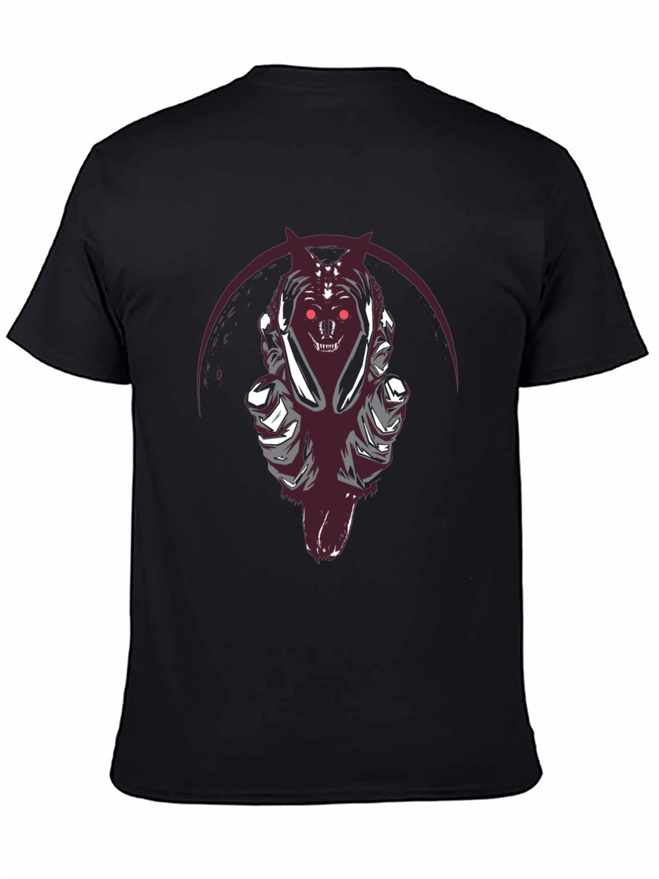 Grim Reaper Wolf Graphic Tee - Dark Style Shirt