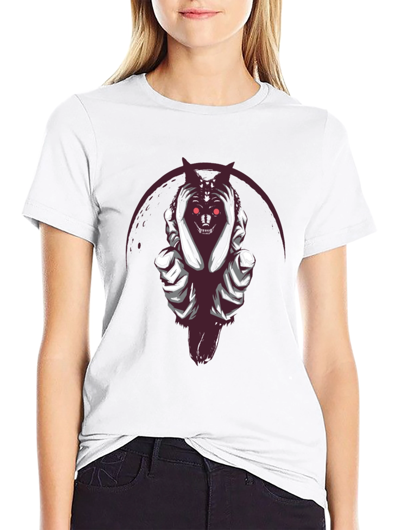 Grim Reaper Wolf Graphic Tee - Dark Style Shirt