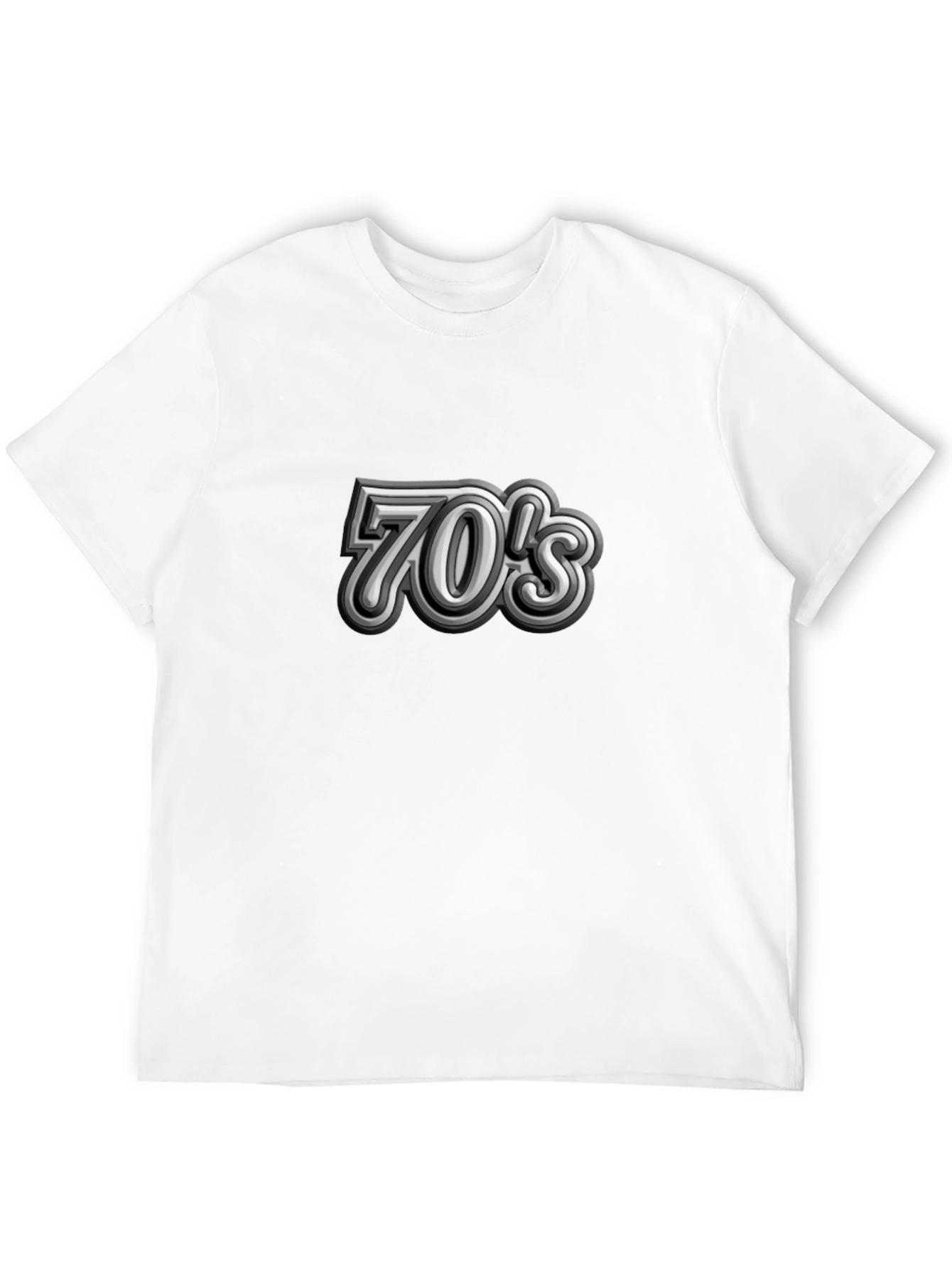 Retro 70s Style Graphic Tee - Black