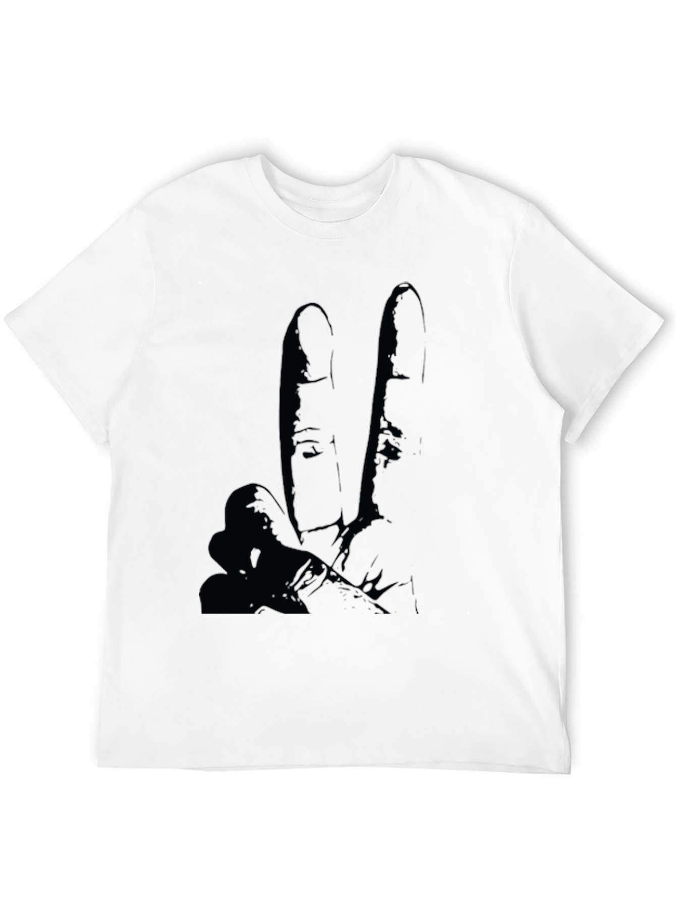 Peace Sign Graphic Tee - Black Casual T-Shirt