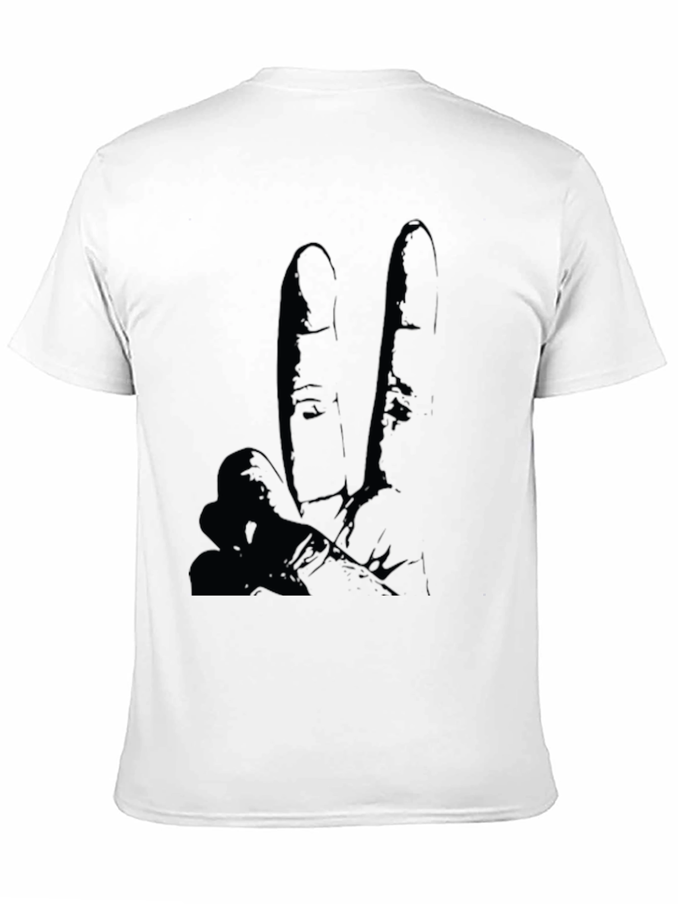 Peace Sign Graphic Tee - Black Casual T-Shirt