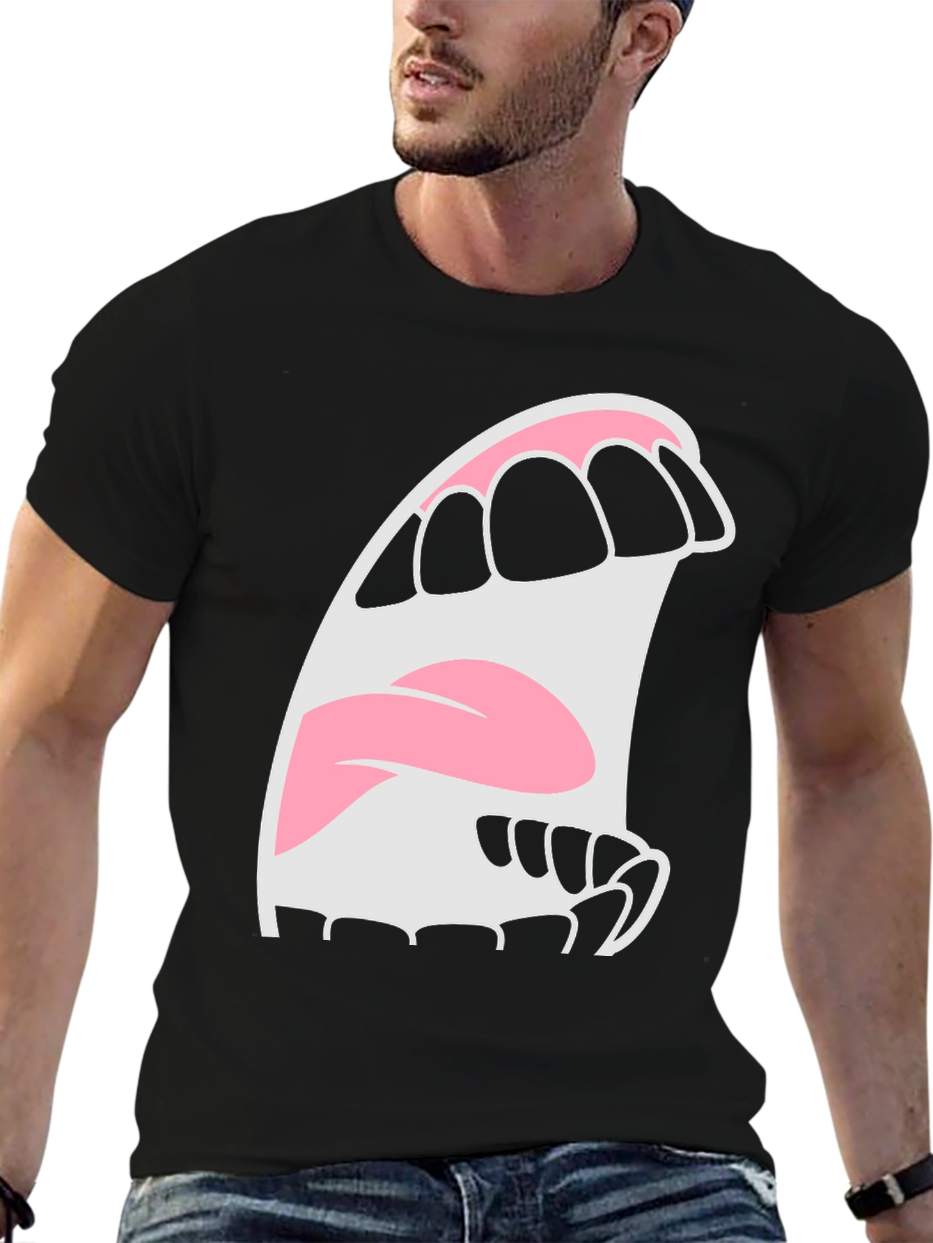 Cartoon Mouth T-Shirt - Expressive Graphic Tee