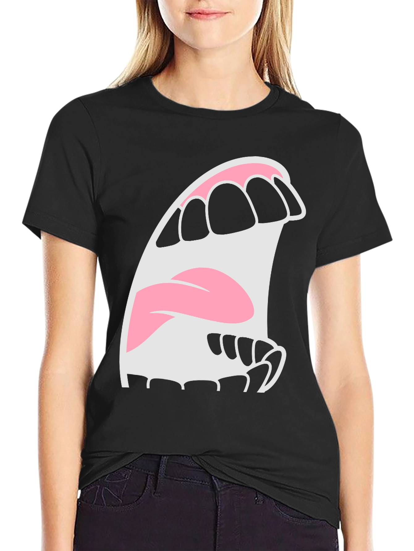 Cartoon Mouth T-Shirt - Expressive Graphic Tee