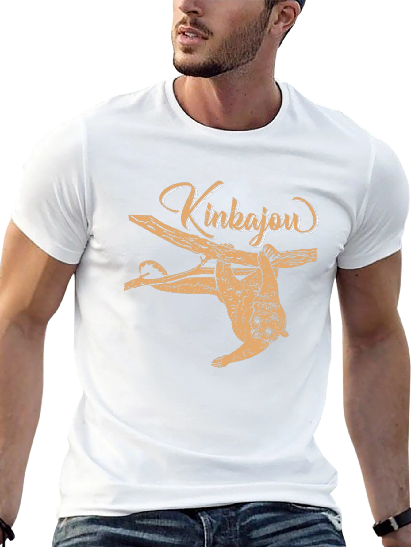 Kinkajou Animal Graphic Print Tee - Black