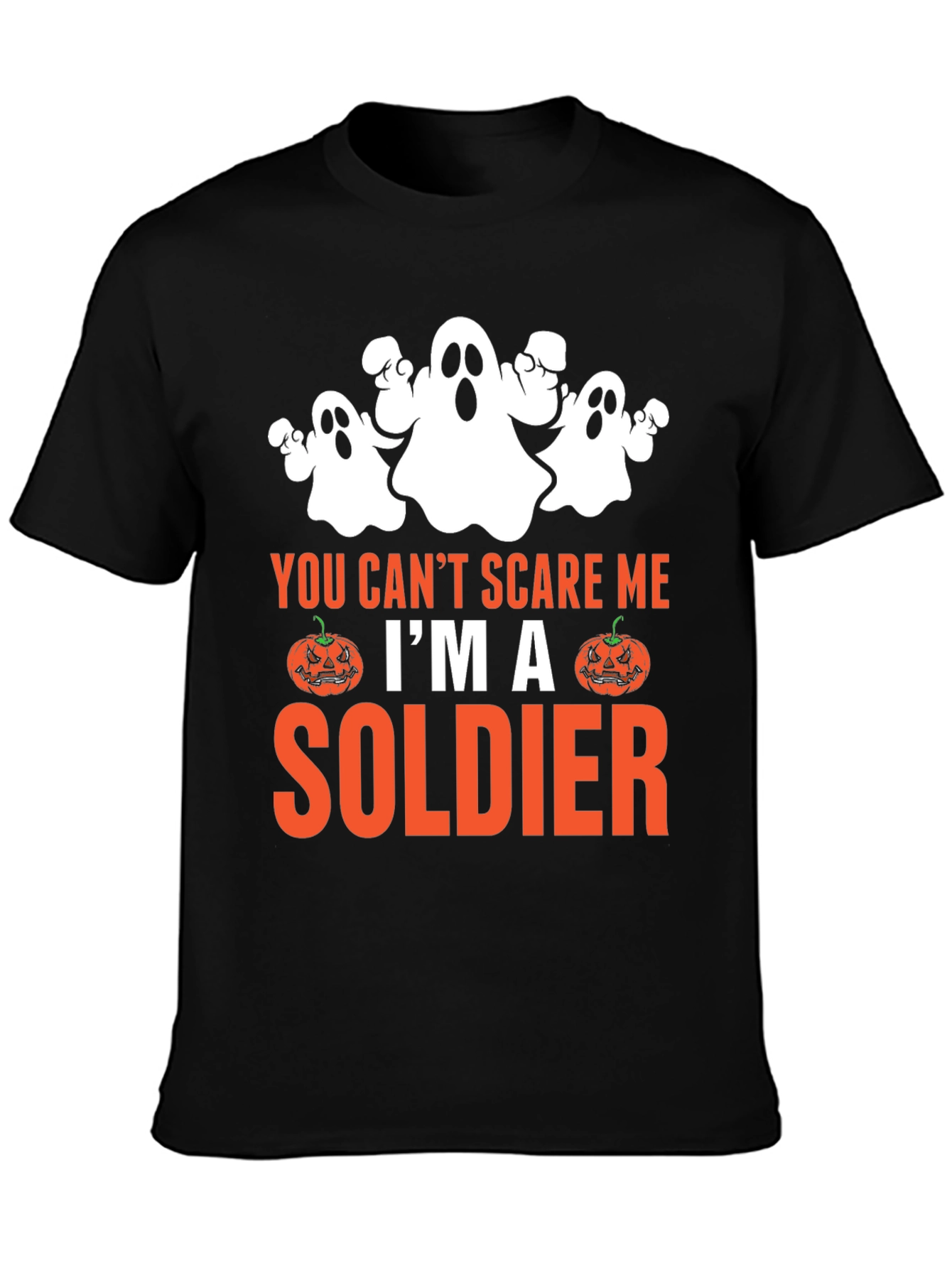 Halloween Soldier T-Shirt - You Cant Scare Me