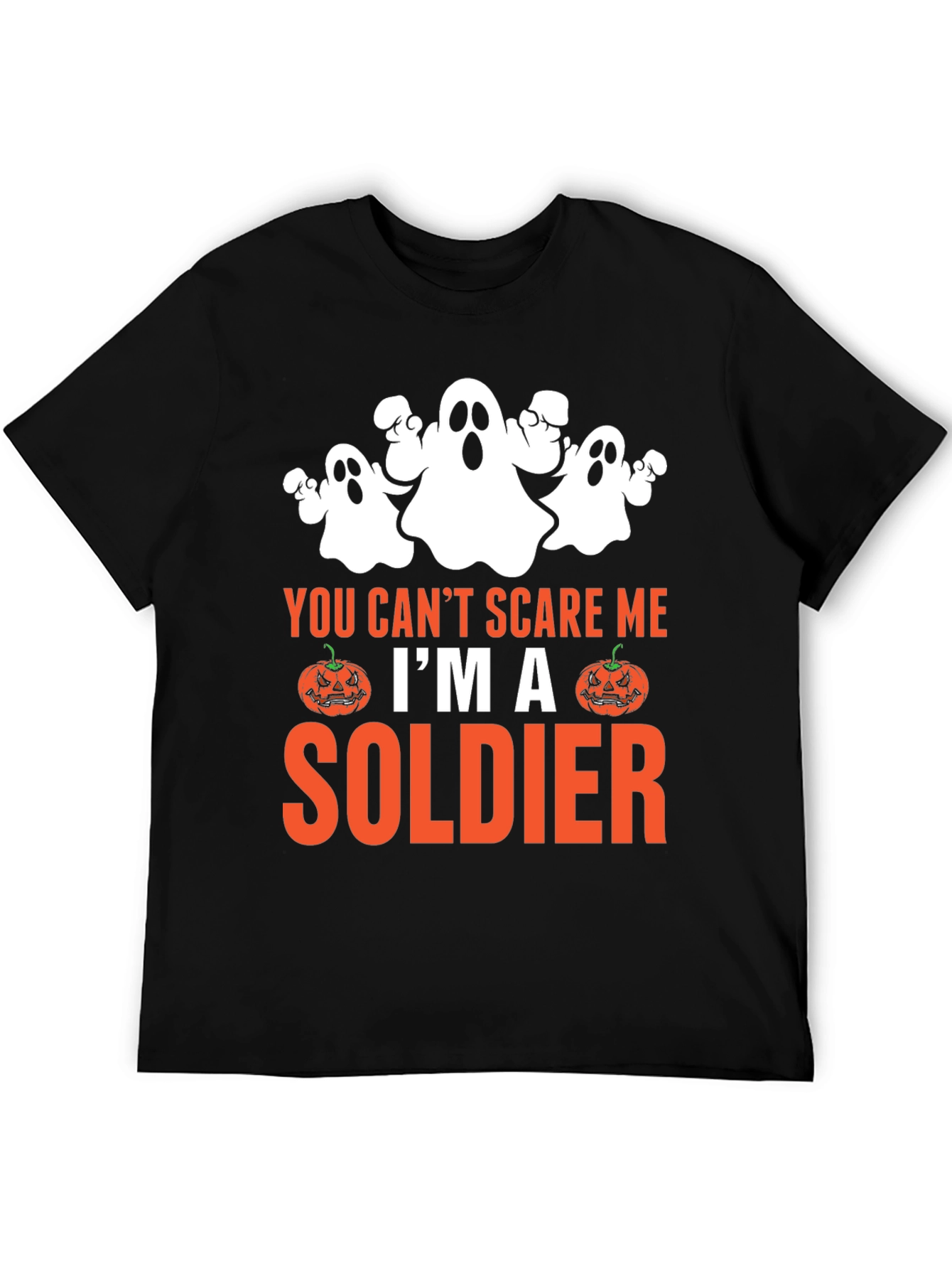 Halloween Soldier T-Shirt - You Cant Scare Me