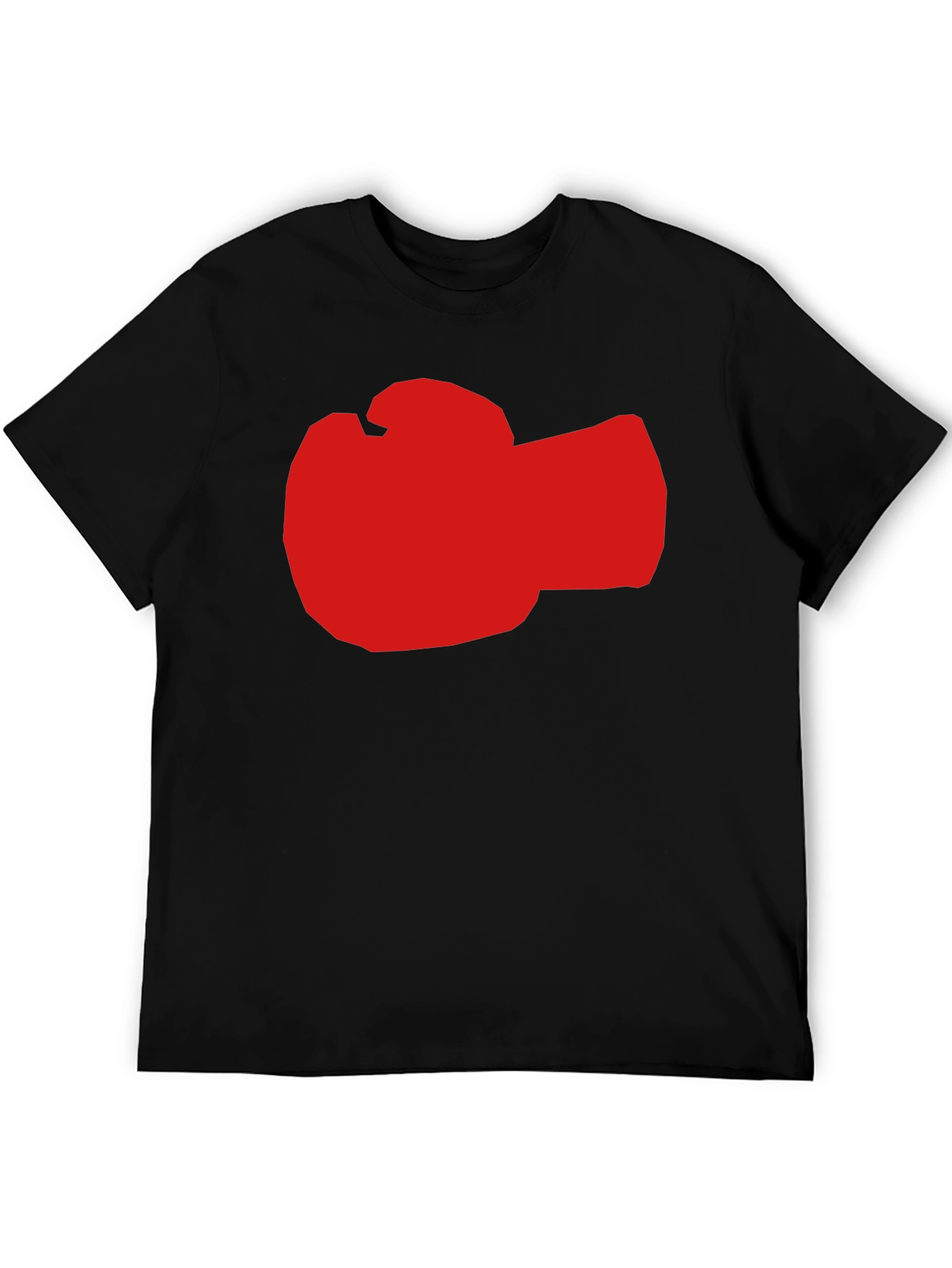 Red Boxing Glove Graphic Black T-Shirt