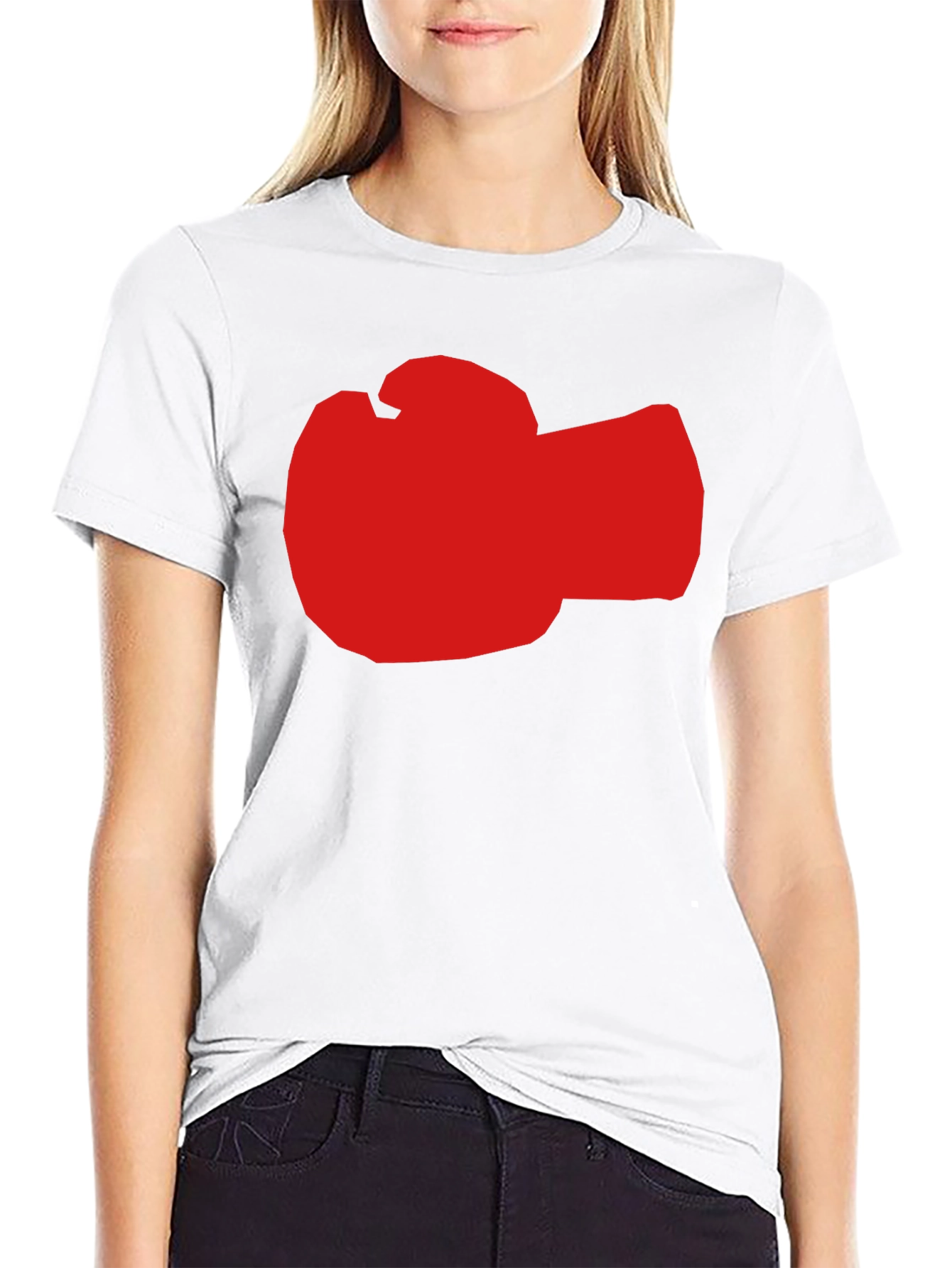 Red Boxing Glove Graphic Black T-Shirt