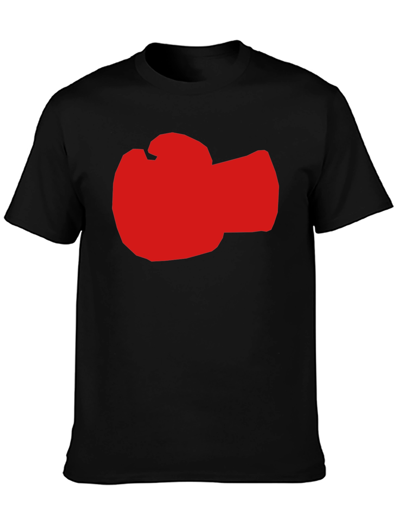 Red Boxing Glove Graphic Black T-Shirt