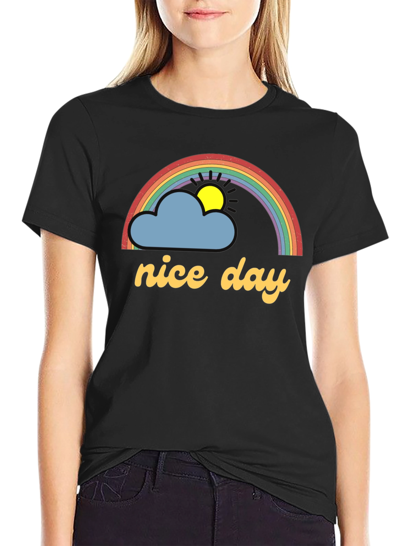 Nice Day Rainbow Cloud T-Shirt
