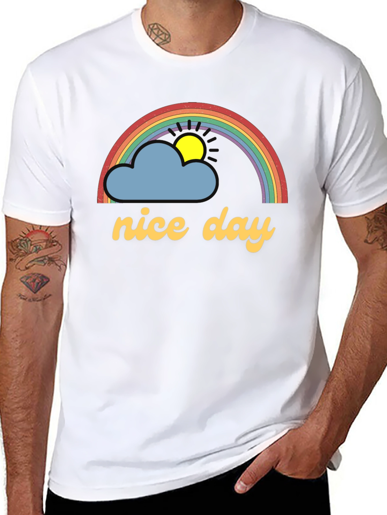 Nice Day Rainbow Cloud T-Shirt
