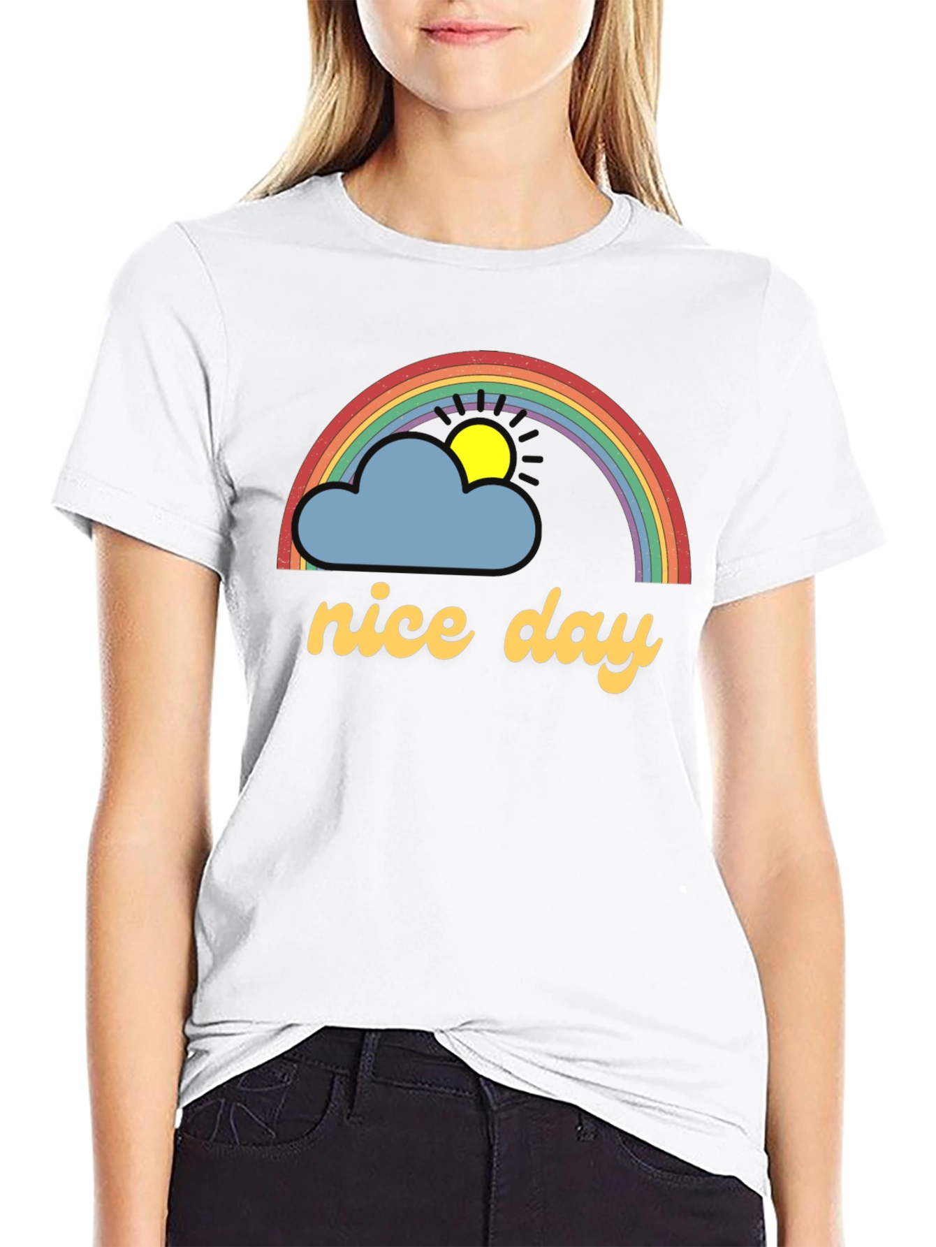 Nice Day Rainbow Cloud T-Shirt