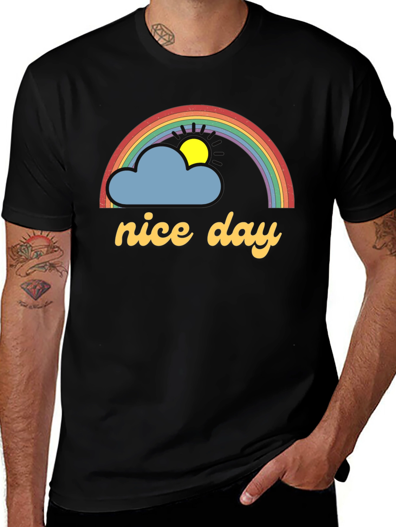 Nice Day Rainbow Cloud T-Shirt