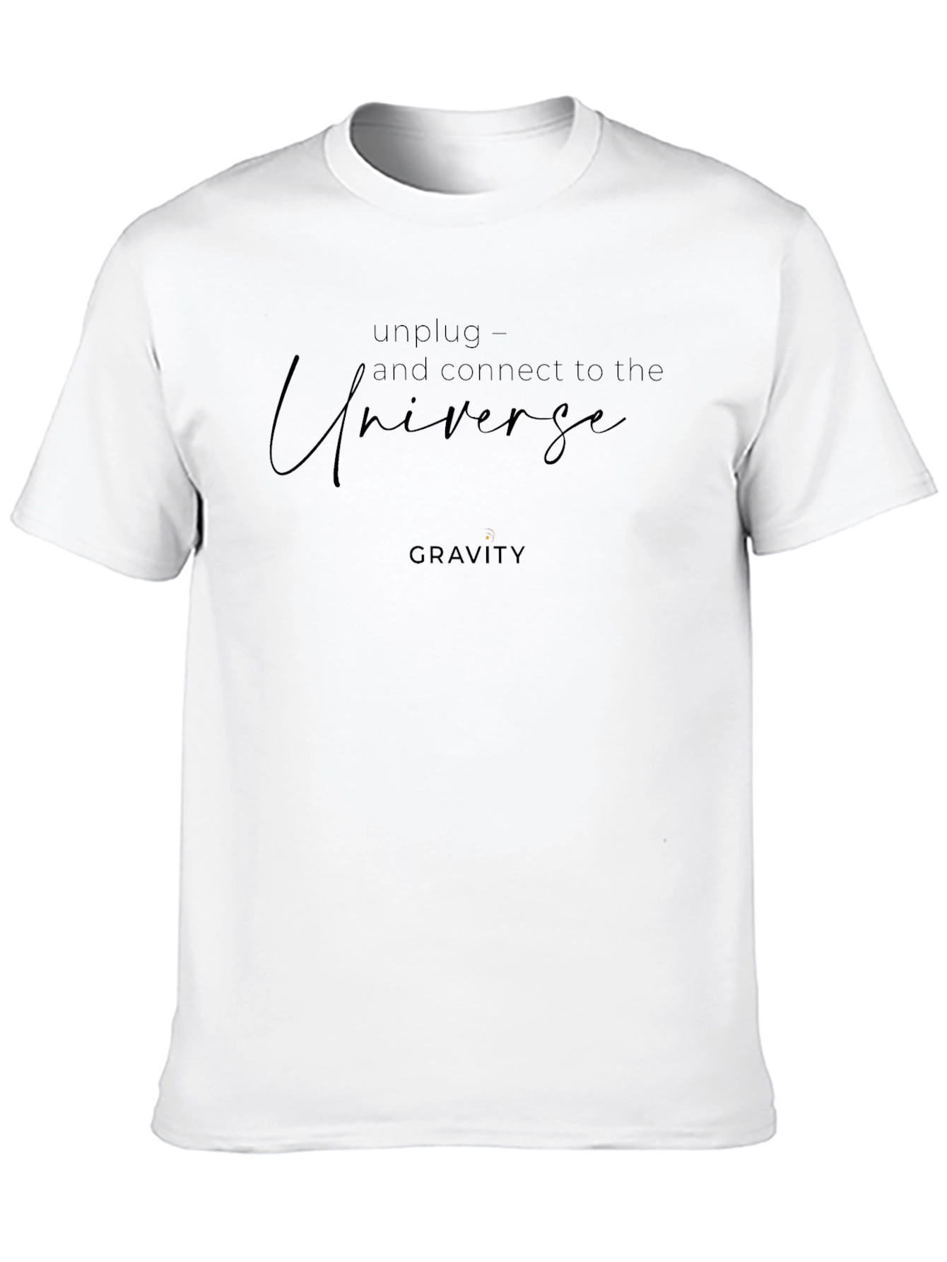 Unplug Universe Graphic Tee - Soft Black Cotton Blend
