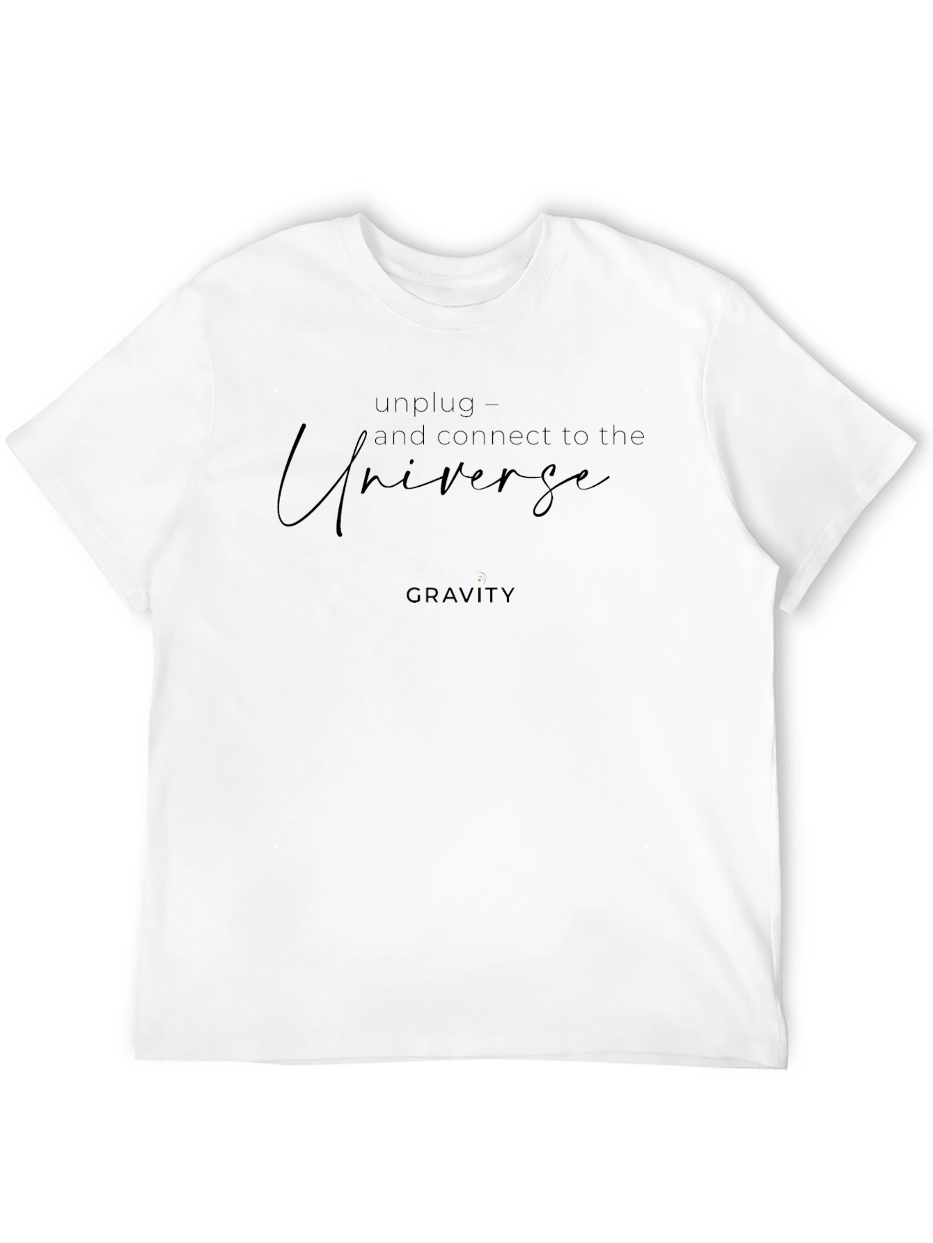 Unplug Universe Graphic Tee - Soft Black Cotton Blend