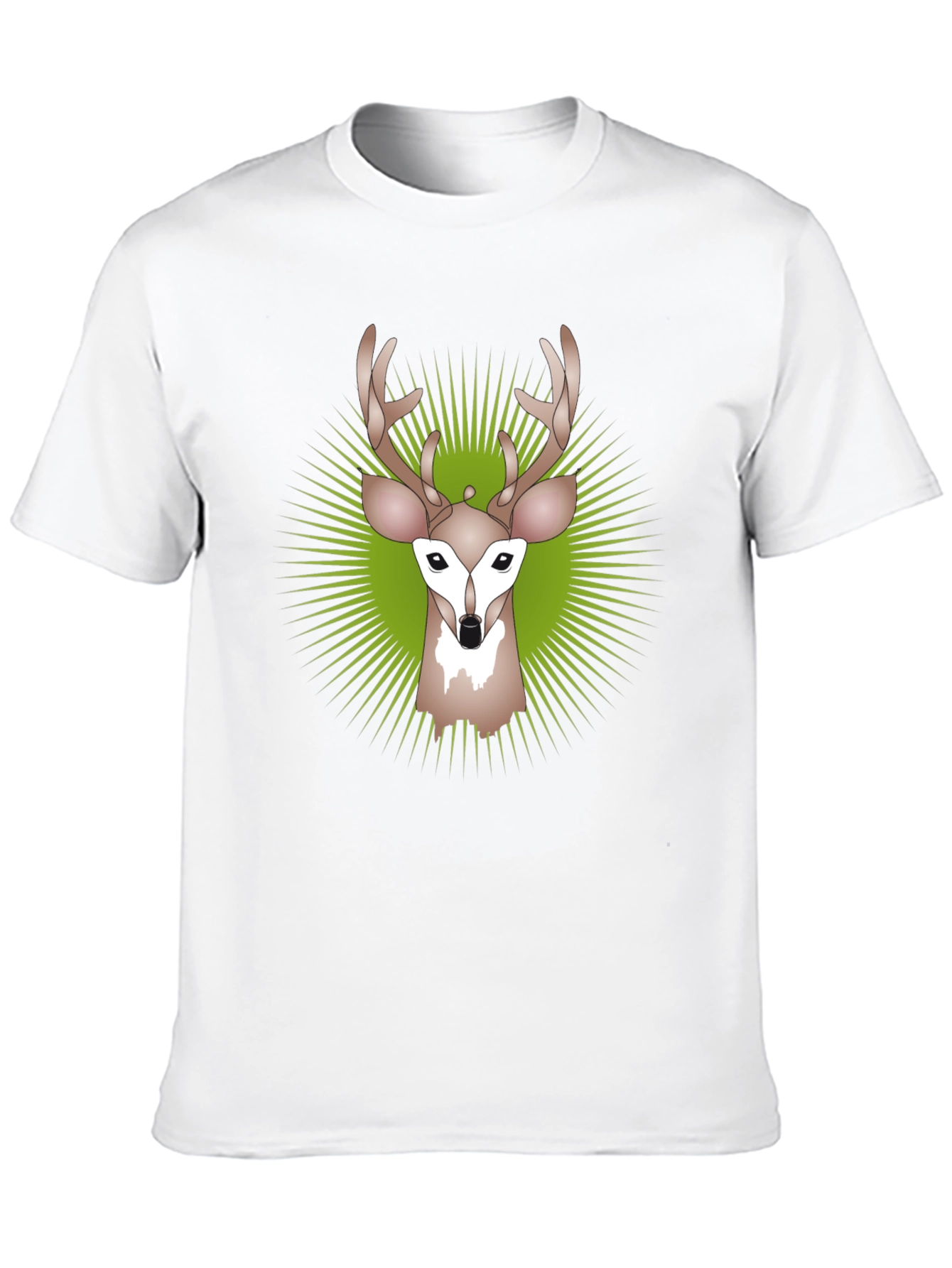 Deer Graphic Tee - Black Crew Neck T-Shirt