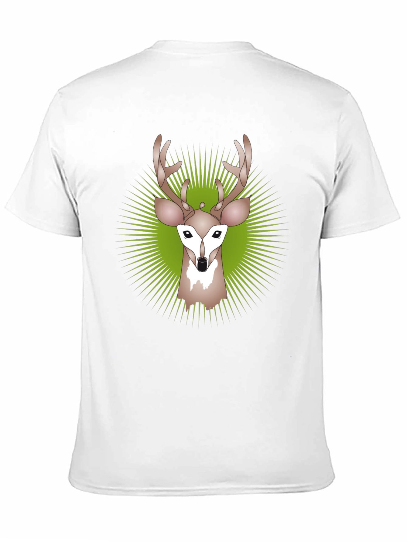 Deer Graphic Tee - Black Crew Neck T-Shirt
