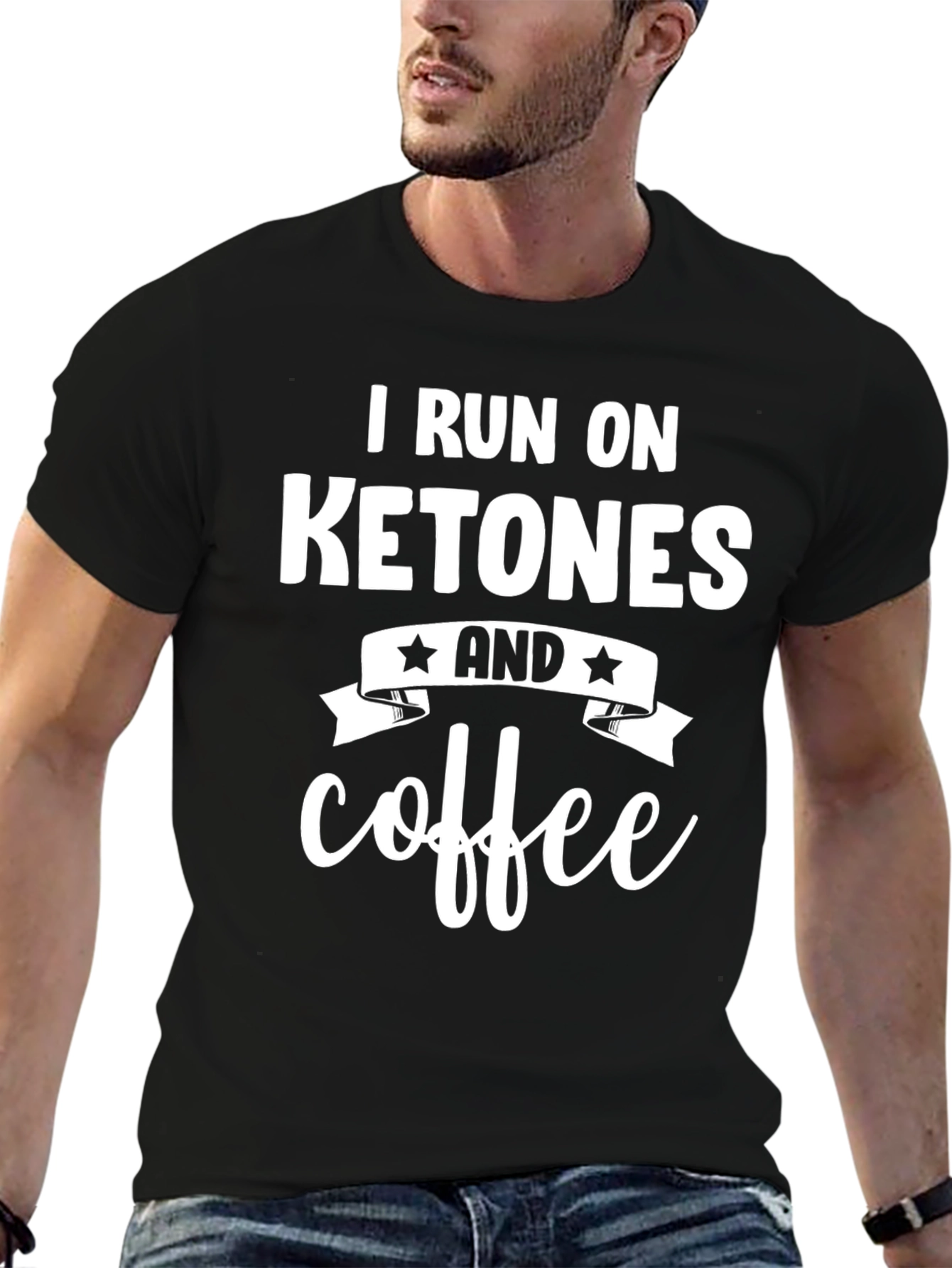 I Run On Ketones and Coffee Black T-Shirt