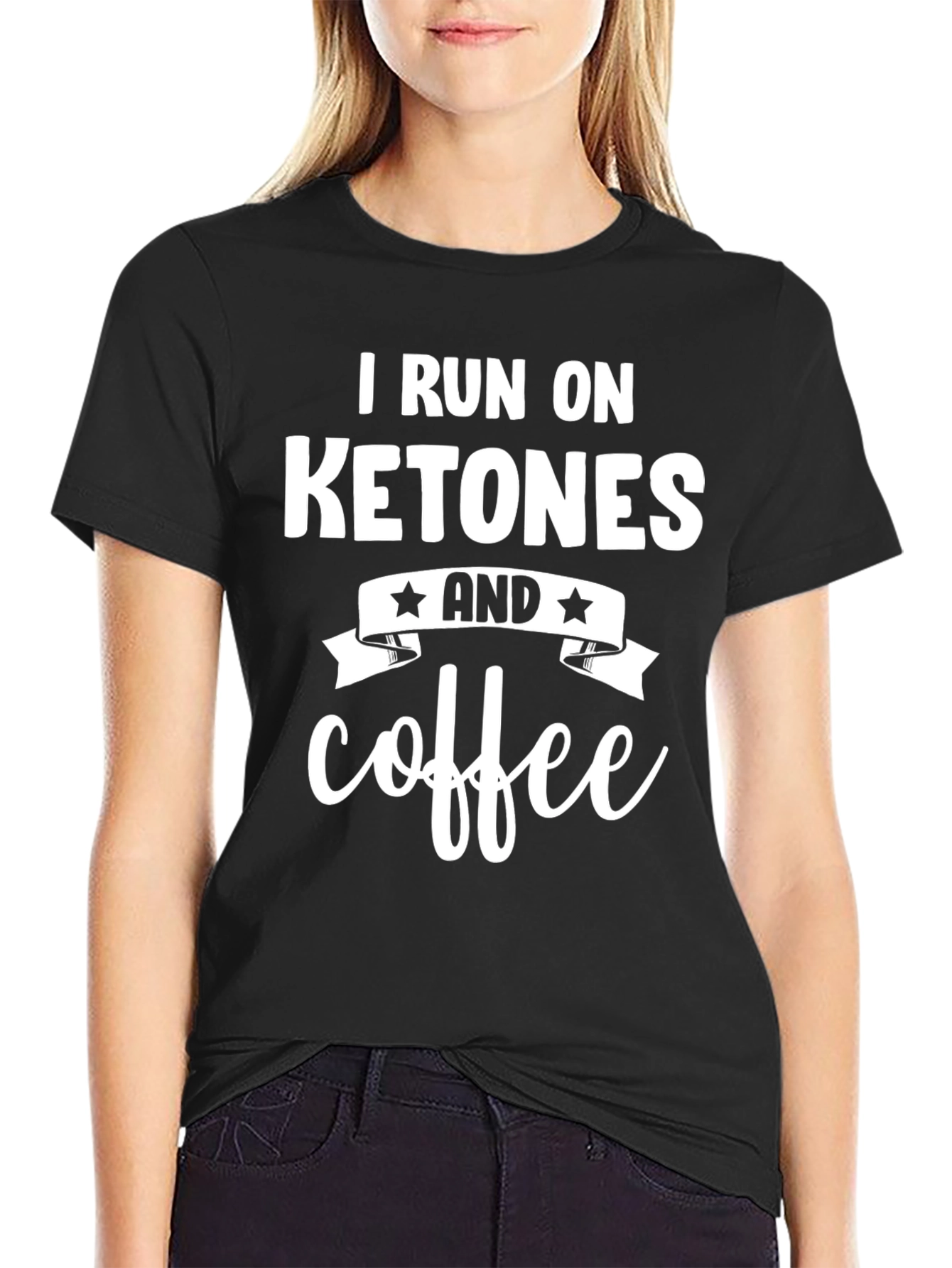 I Run On Ketones and Coffee Black T-Shirt