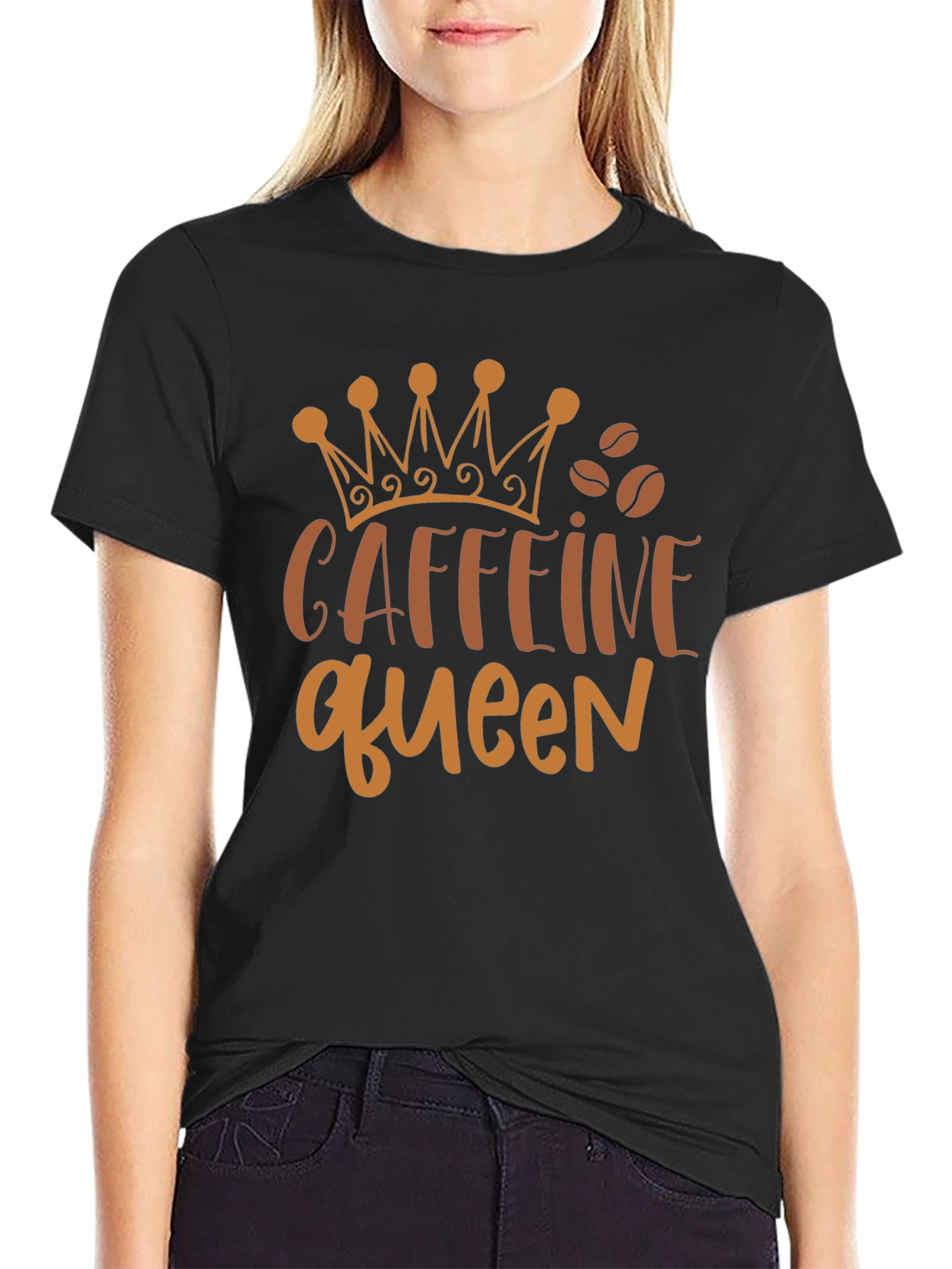 Caffeine Queen Black Graphic Tee