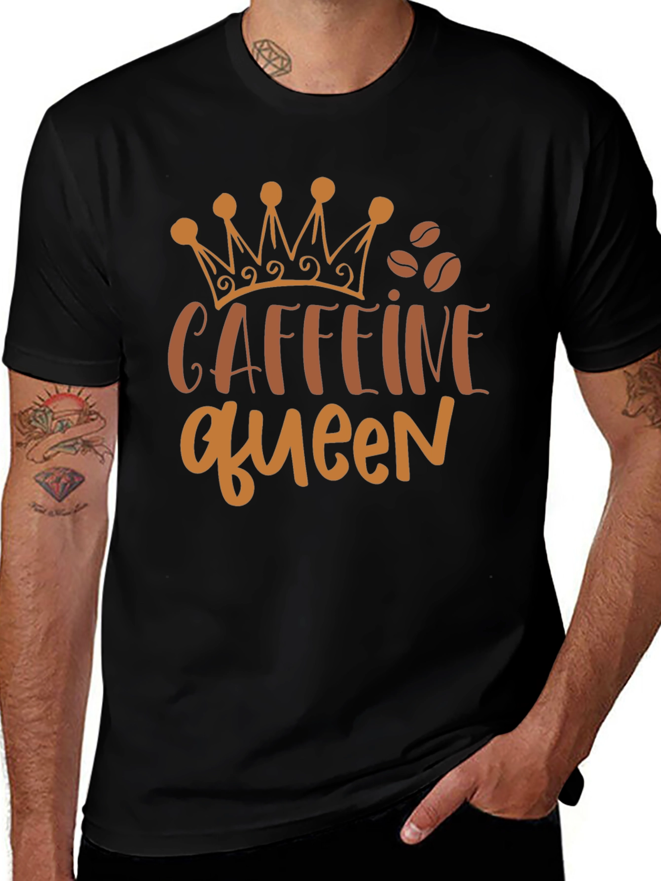 Caffeine Queen Black Graphic Tee