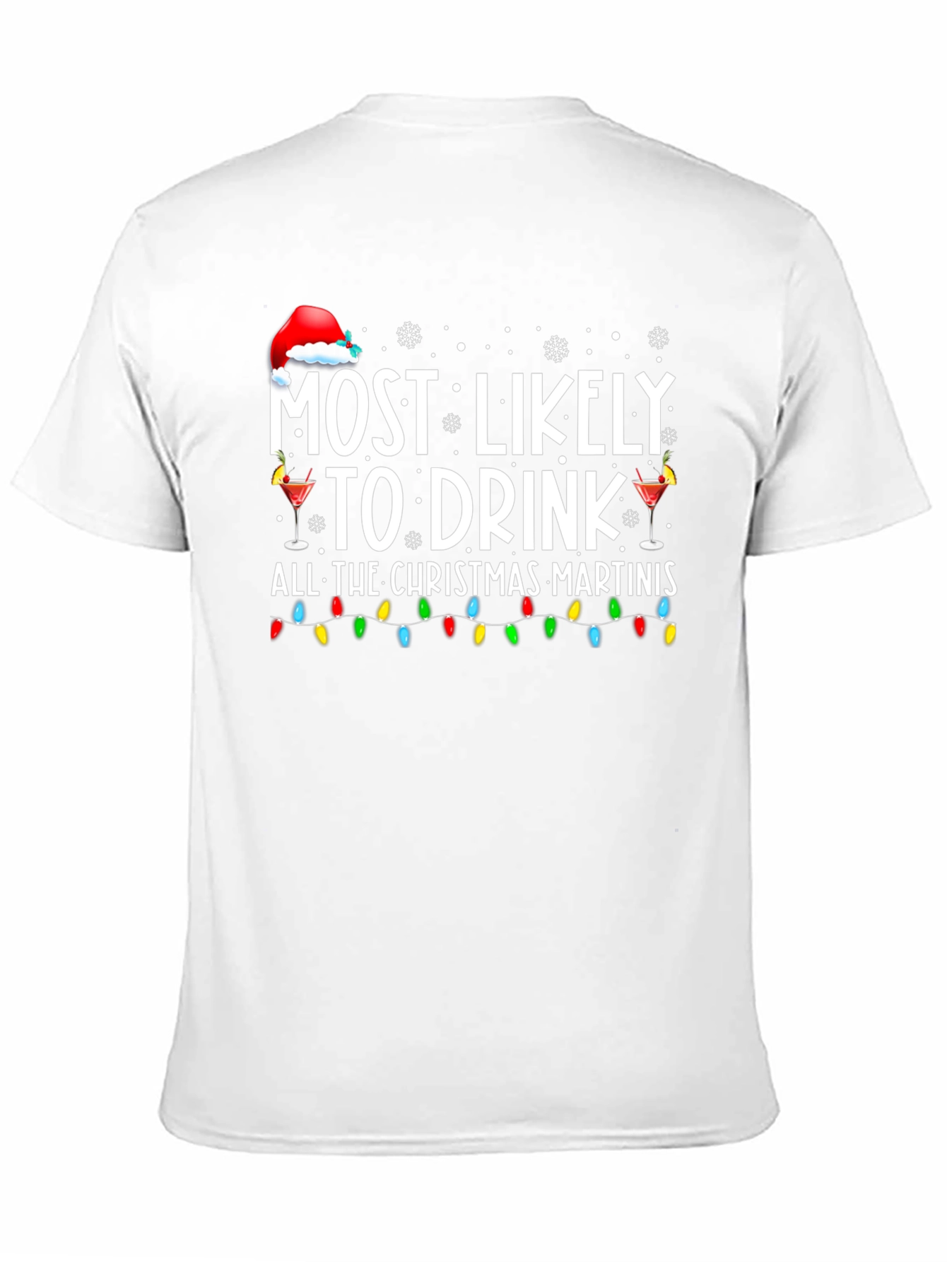 Festive Christmas Martini Drinker T-Shirt