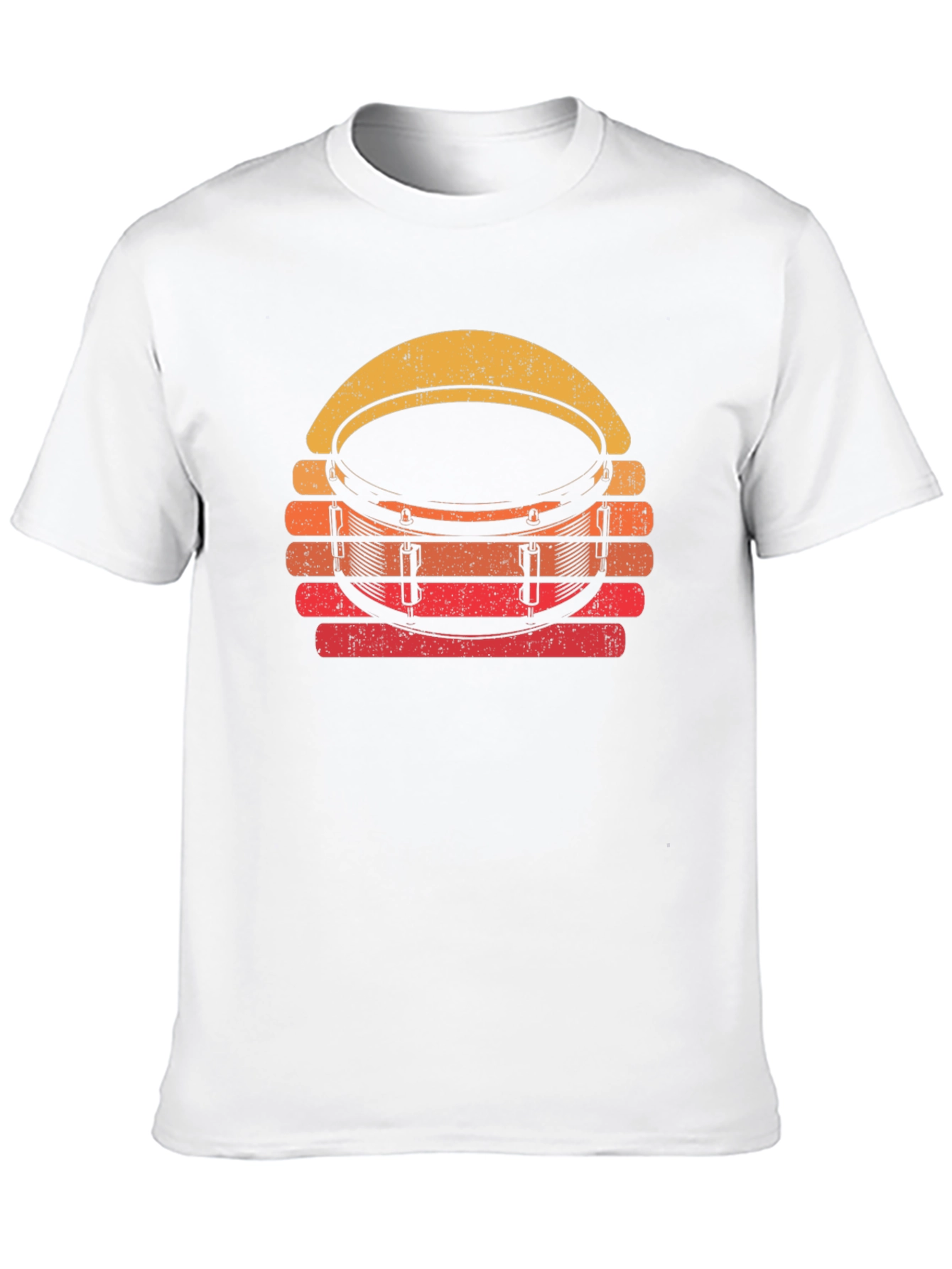 Retro Drum Set Graphic Tee - Black