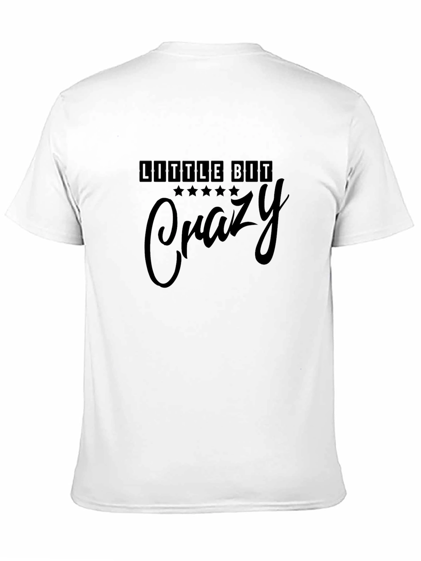 Little Bit Crazy Graphic Tee - Black Cotton Blend
